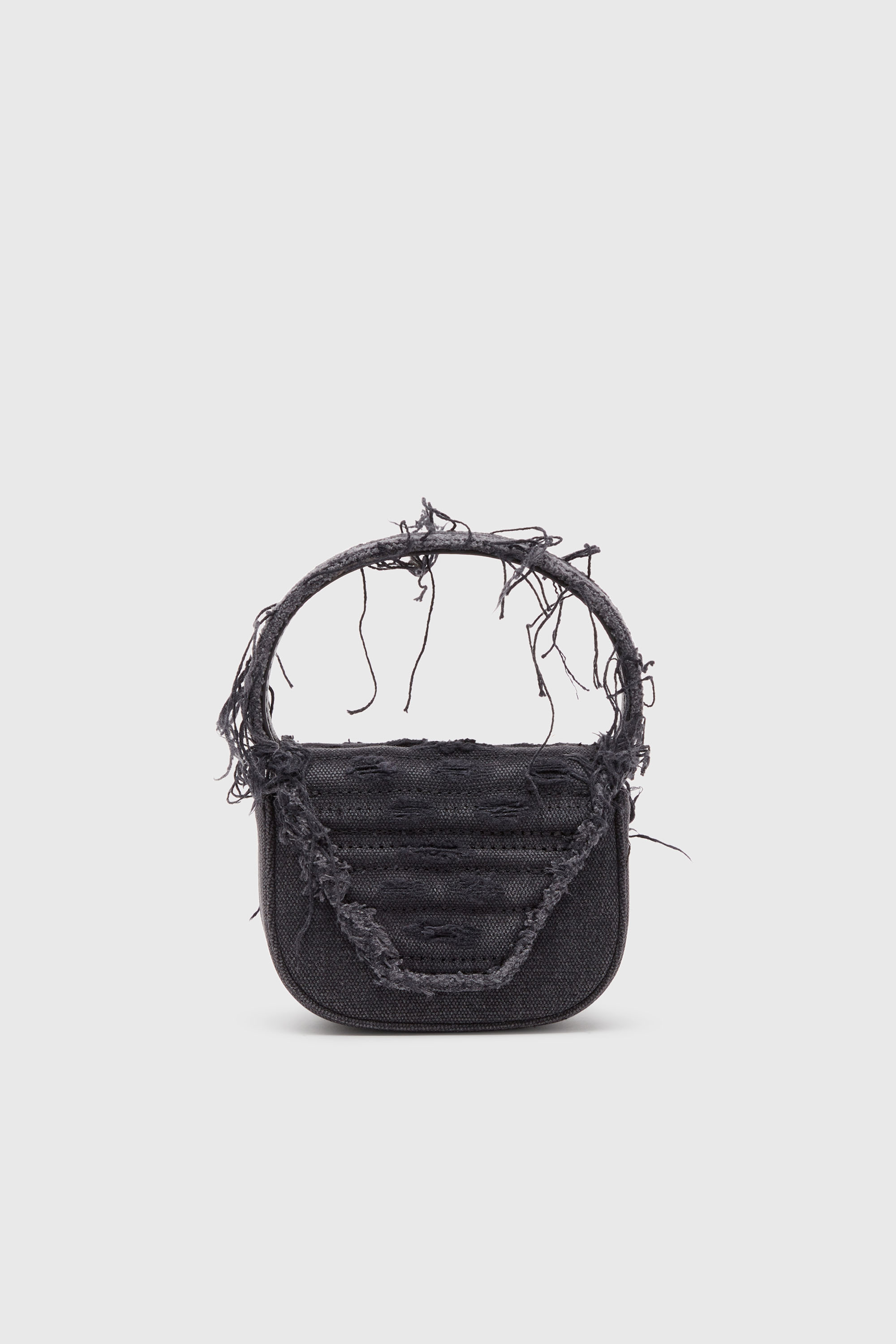Diesel - 1DR XS, 1DR XS-Mini sac embl&eacute;matique en toile et cuir Femme in Noir - 2