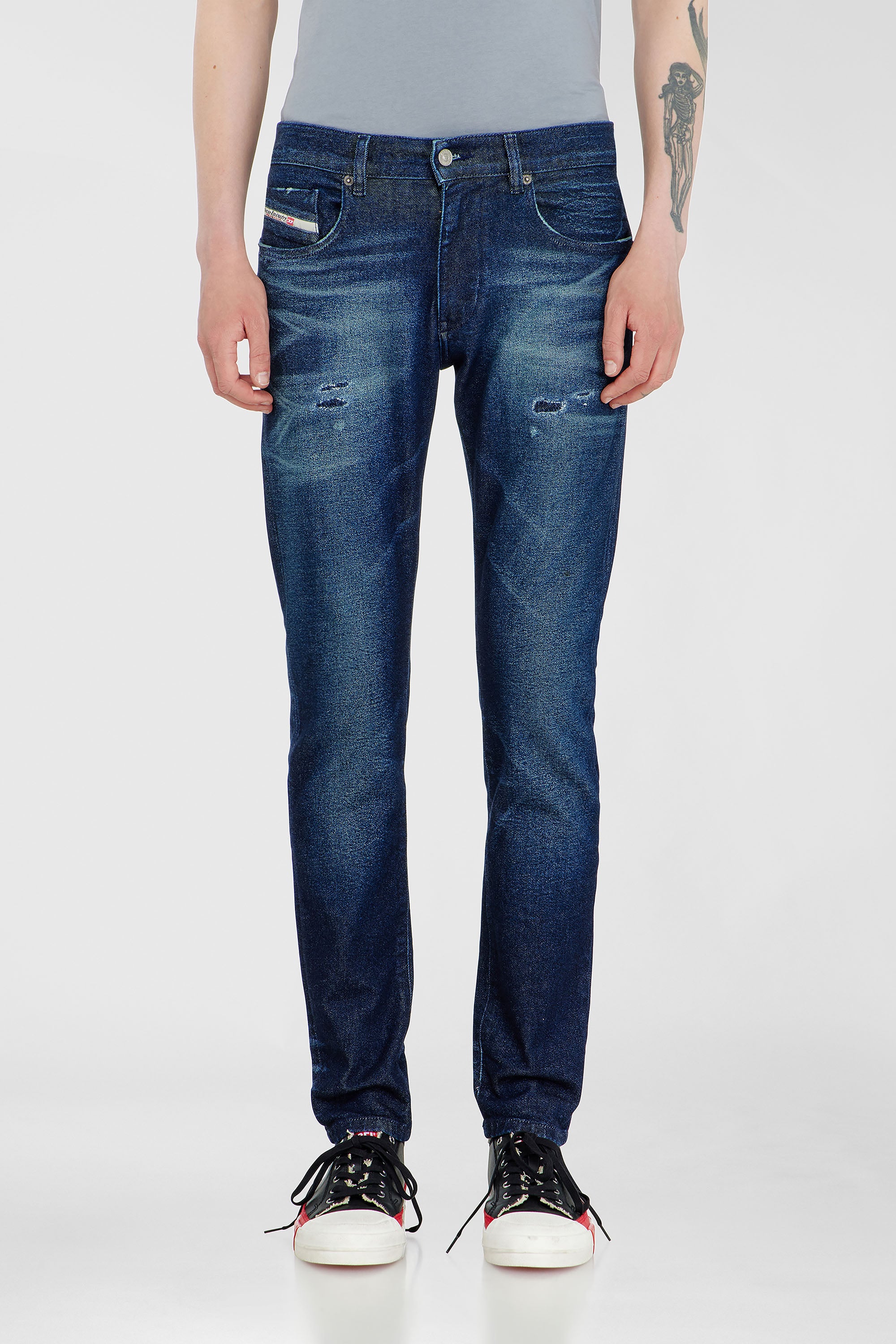 Diesel - Slim Jeans 2019 D-Strukt 0KBBU Homme, Bleu Fonc&eacute; - Image 1