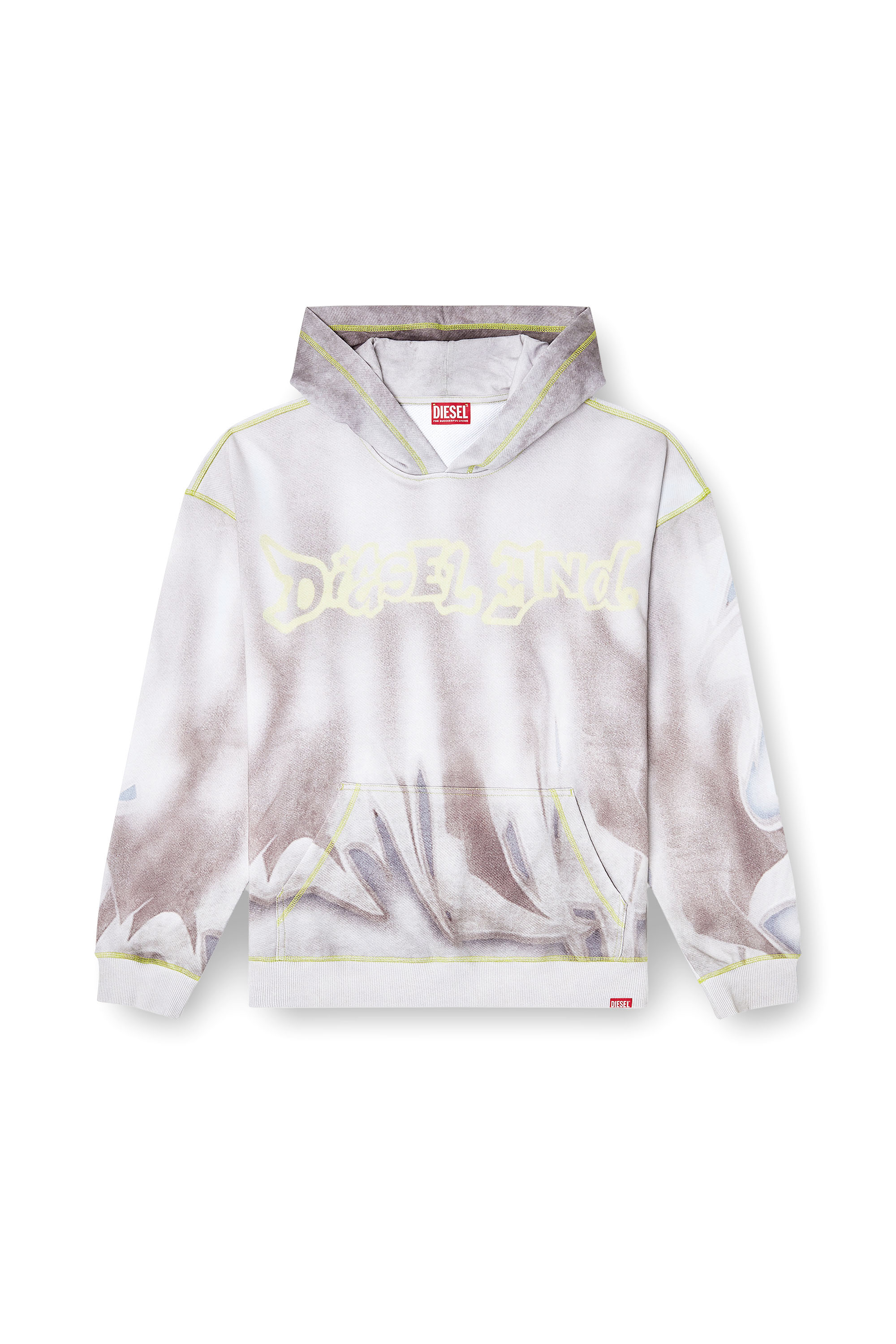 Diesel - S-BOXT-HOOD-SHOW, Sweat-shirt à capuche avec imprimé graffiti Homme in Gris - 3