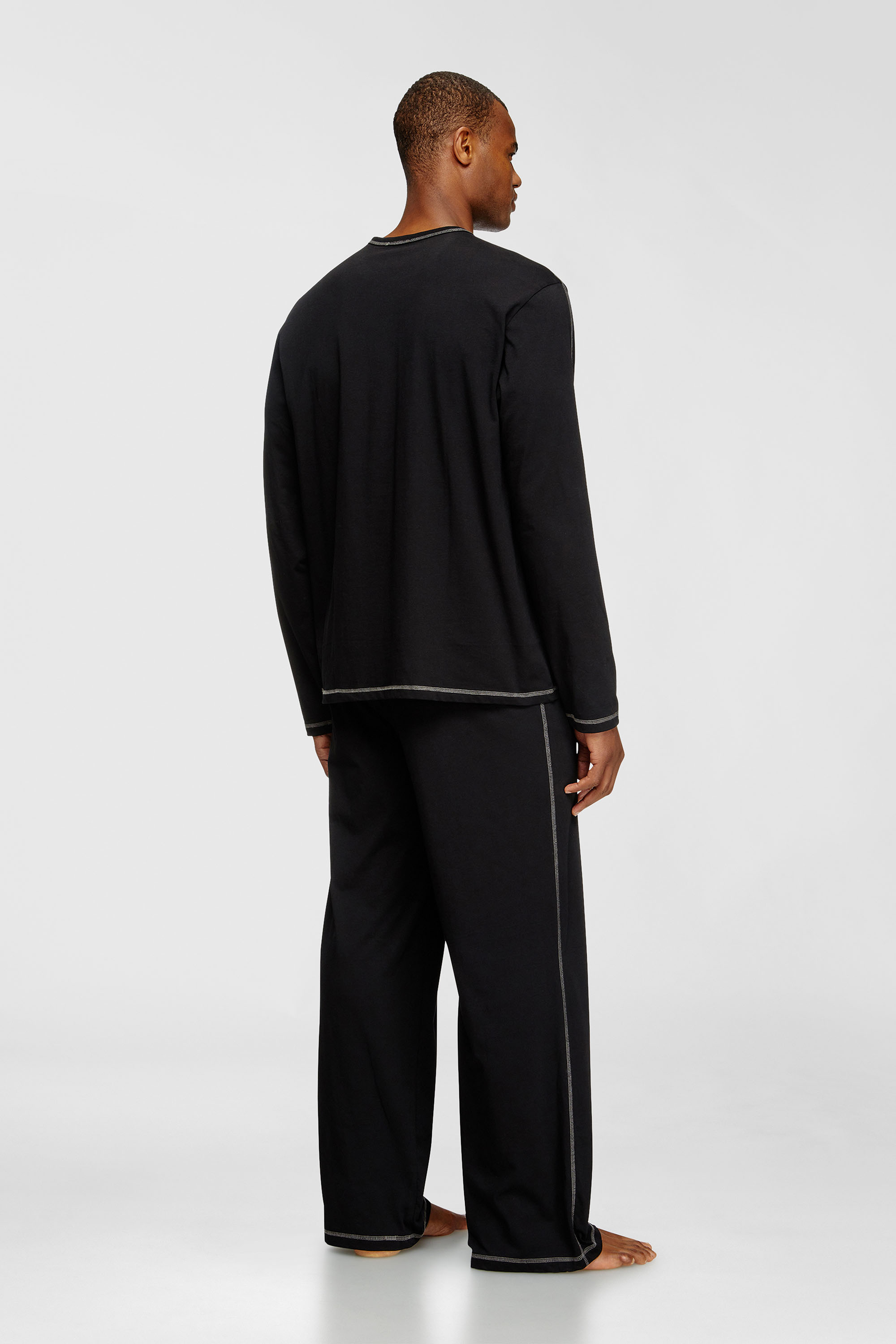 Diesel - SET-NOLAN-D-CORE, Pyjama en jersey de coton Homme in Noir - 3