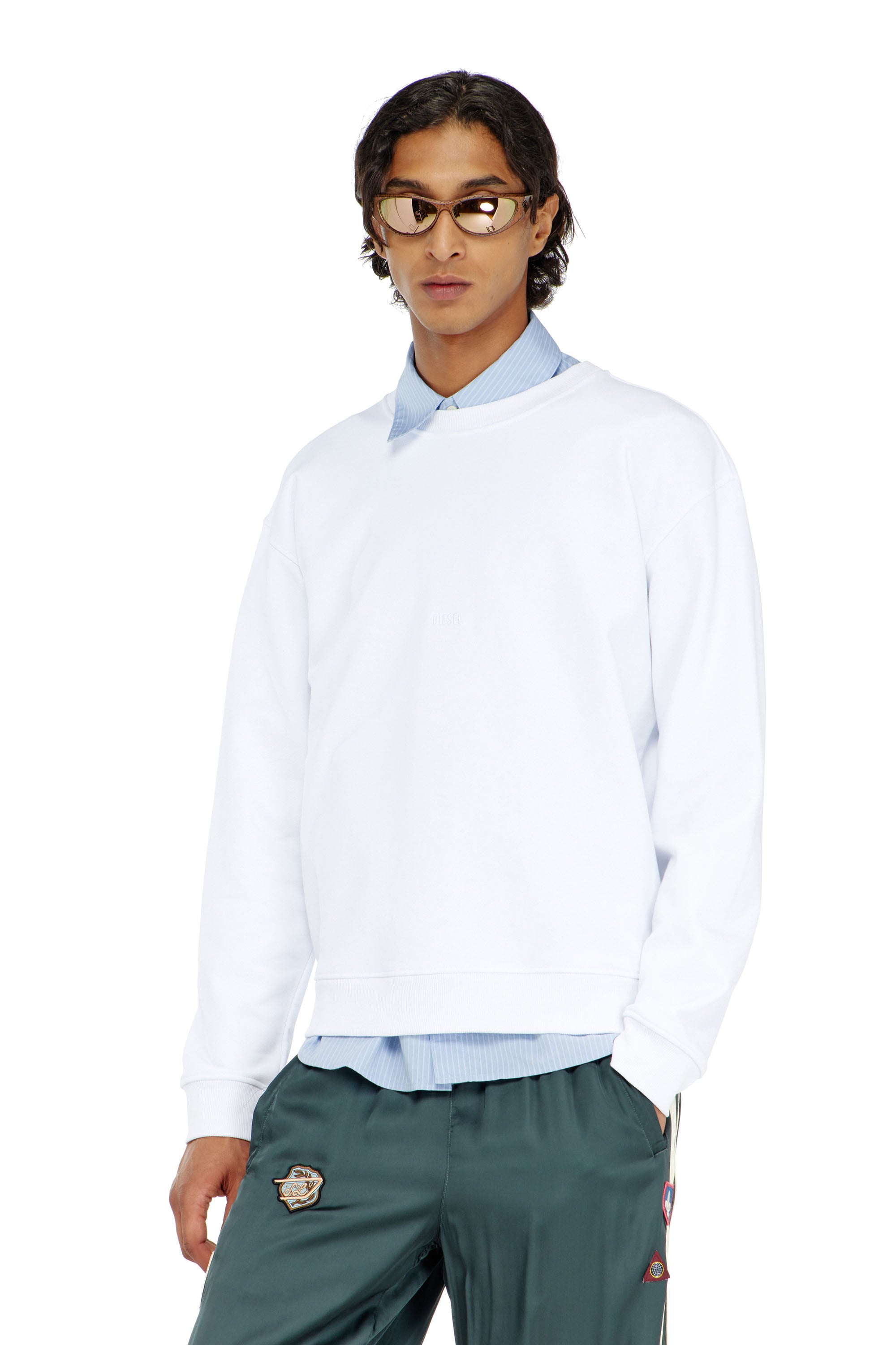 Diesel - S-NORM-AA5, Sweat-shirt en coton avec micro broderie logo Homme in ToBeDefined - 1