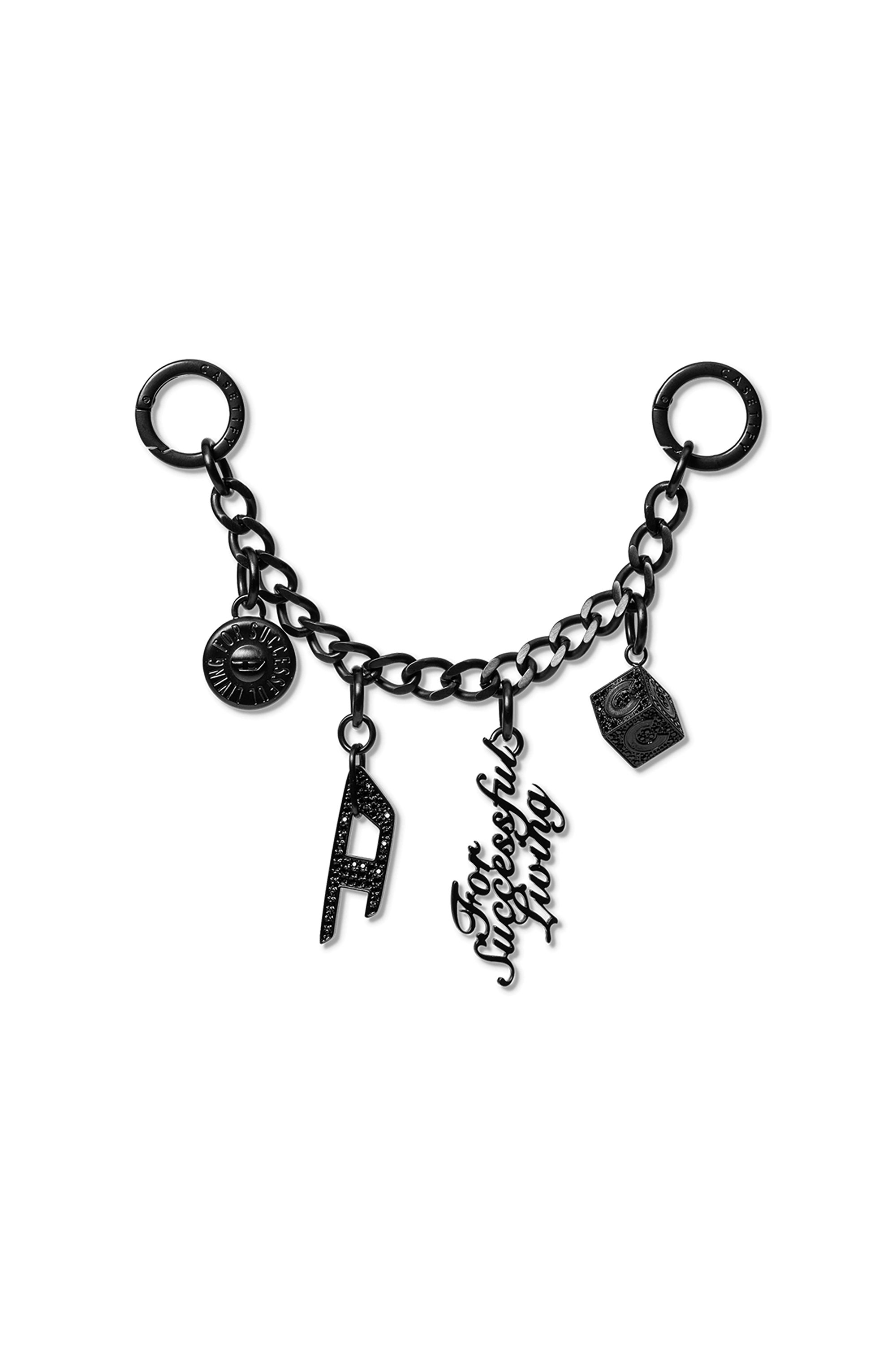 Diesel - 60374 CASETIFY  CHARMS CHAIN, Pendentif Fin Argent Mixte in Noir - 1