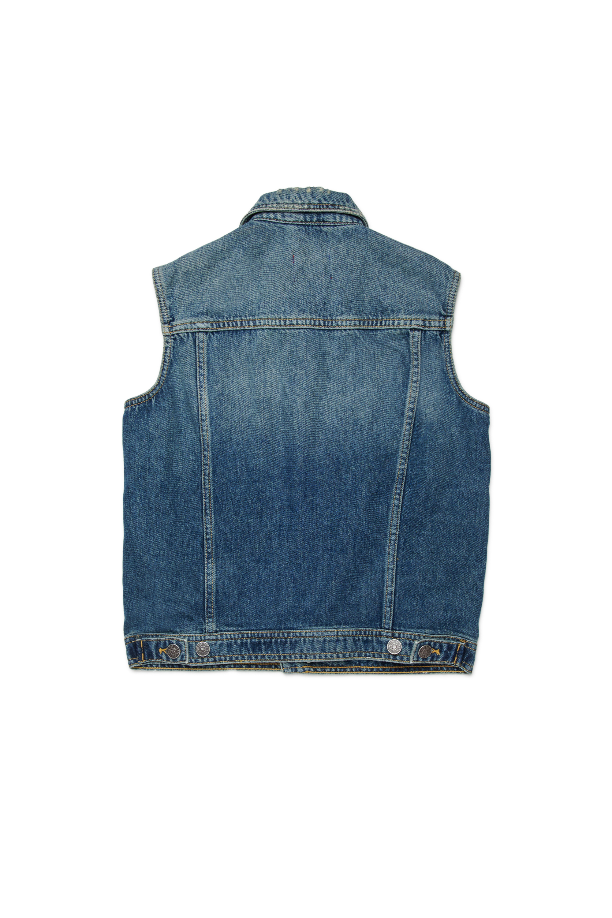 Diesel - JNHILL-OVER-SM, Veste en denim trait&eacute; avec des abrasions Homme in Bleu - 2