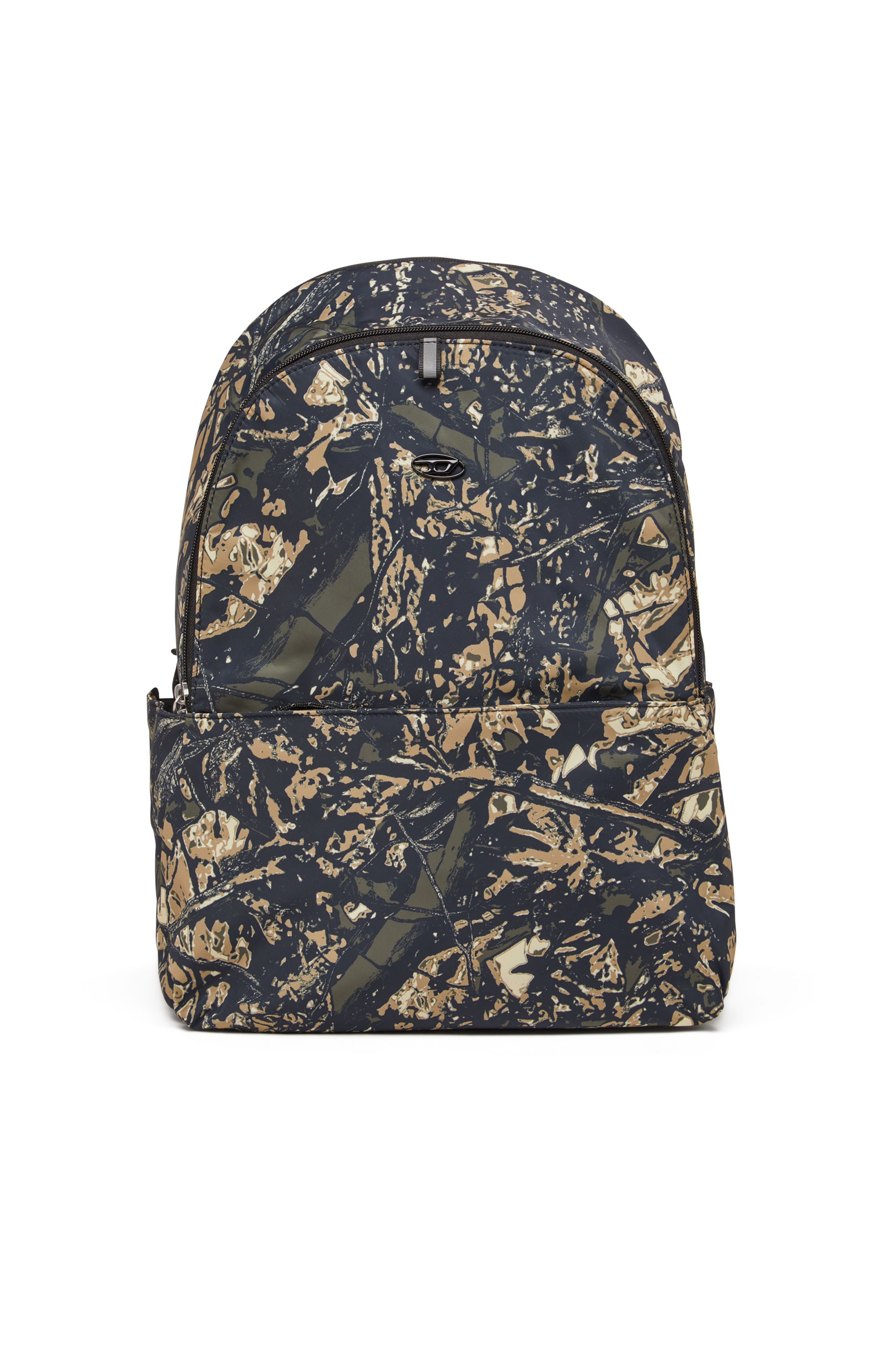 Diesel - D-PACK BACKPACK X, Backpack in camo-print fabric Mixte in Vert - 1