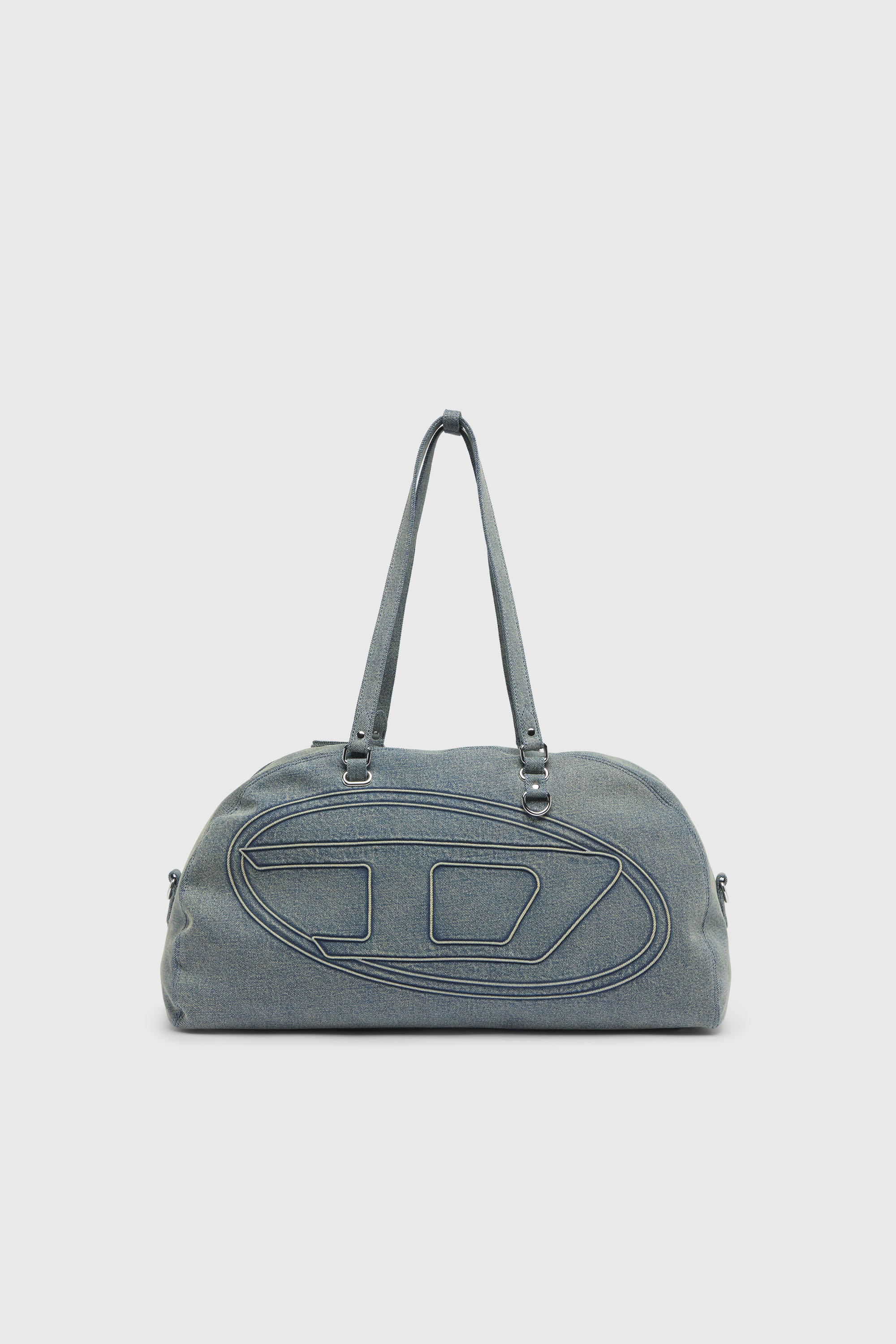 Diesel - 1DR DOME SOFT DUFFLE XL, 1DR Dome-Sac polochon en denim avec logo Oval D Mixte in Bleu - 2