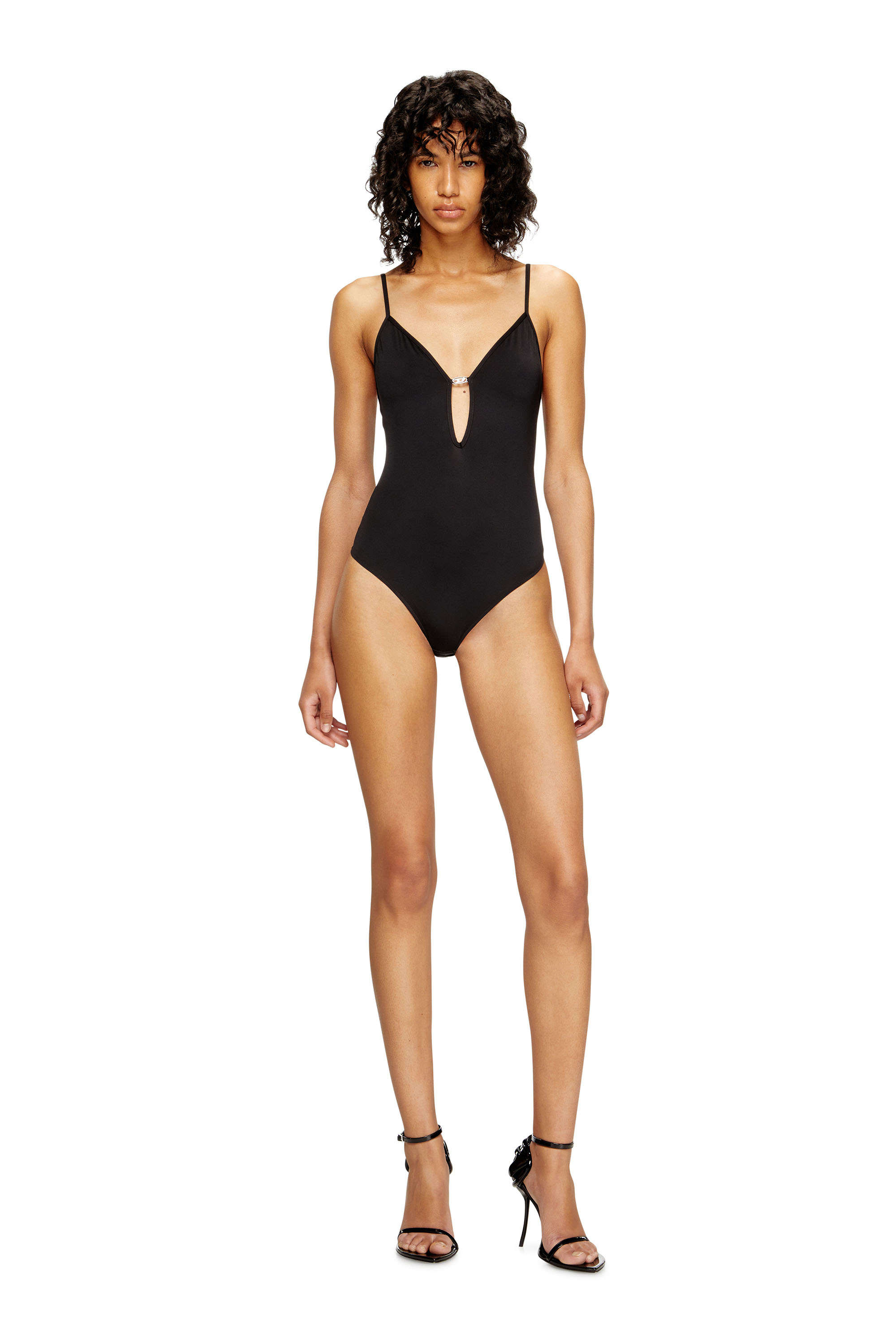 Diesel - UFBY-OVAL-D-BODYSUIT, Body Oval D Femme in Noir - 2