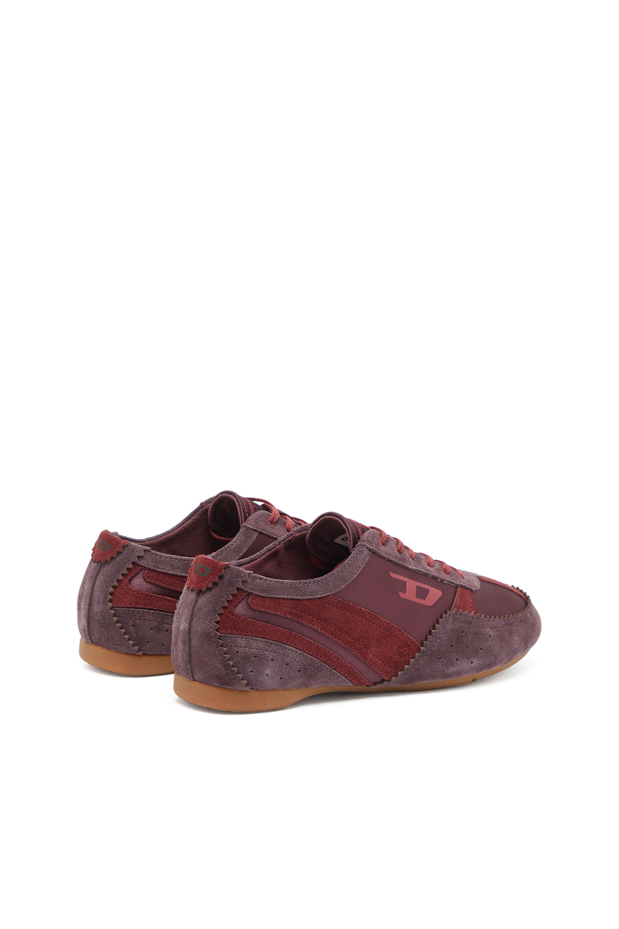 Diesel - D-MILE LOW II W, D-Mile-Baskets avec empi&egrave;cements en su&egrave;de Femme in Rouge - 3