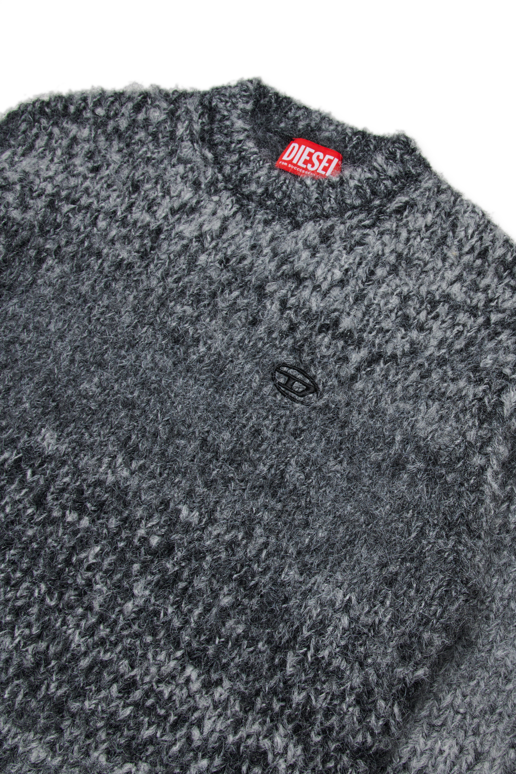 Diesel - KRASTA OVER, Pull en laine effet bouclé Mixte in Noir - 3