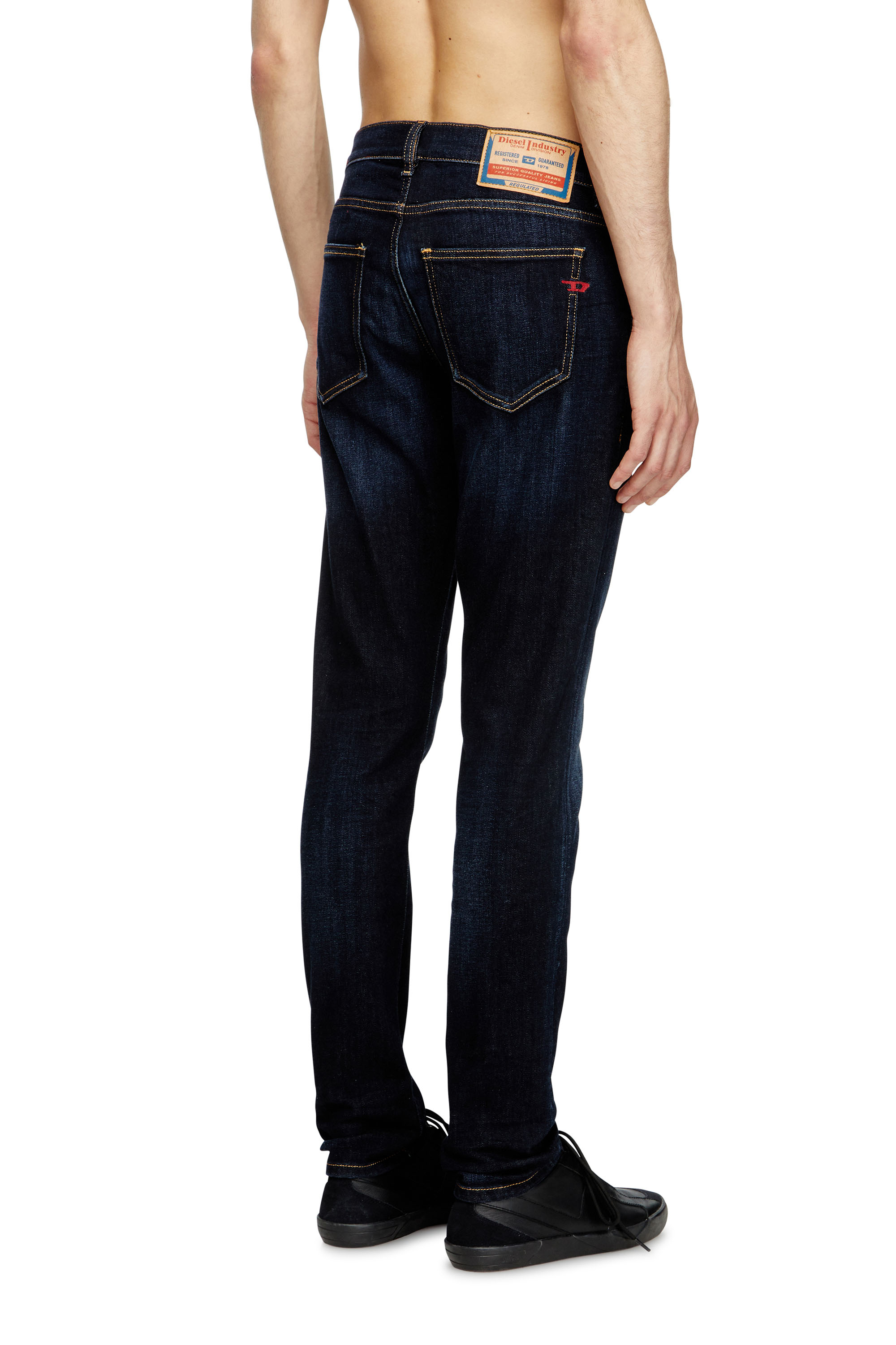 Diesel - Slim Jeans 2019 D-Strukt 009ZS Homme, Bleu Foncé - Image 4