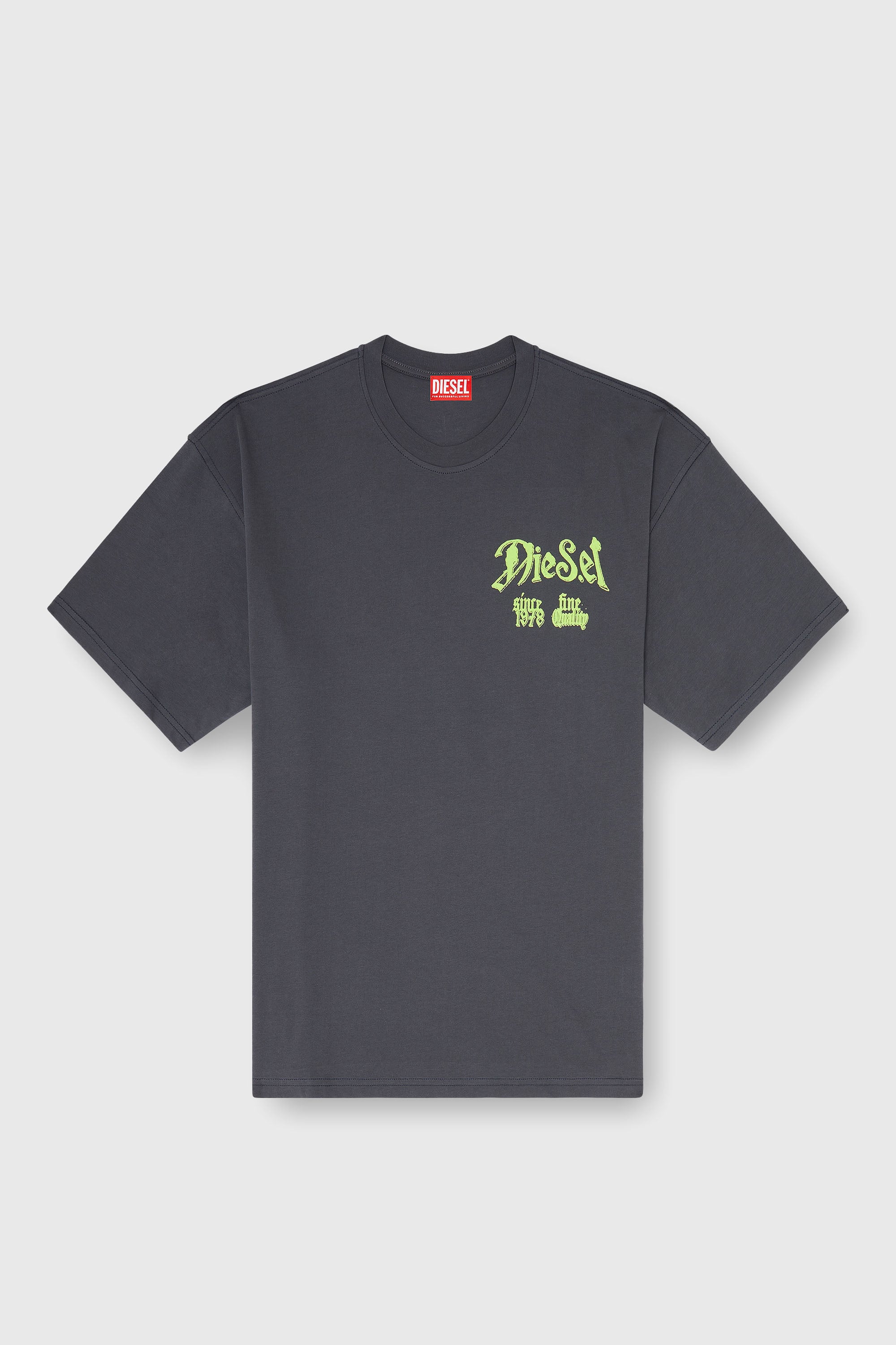 Diesel - T-BOXT-AA2, T-shirt en coton avec motif floqu&eacute; Homme in Gris - 2