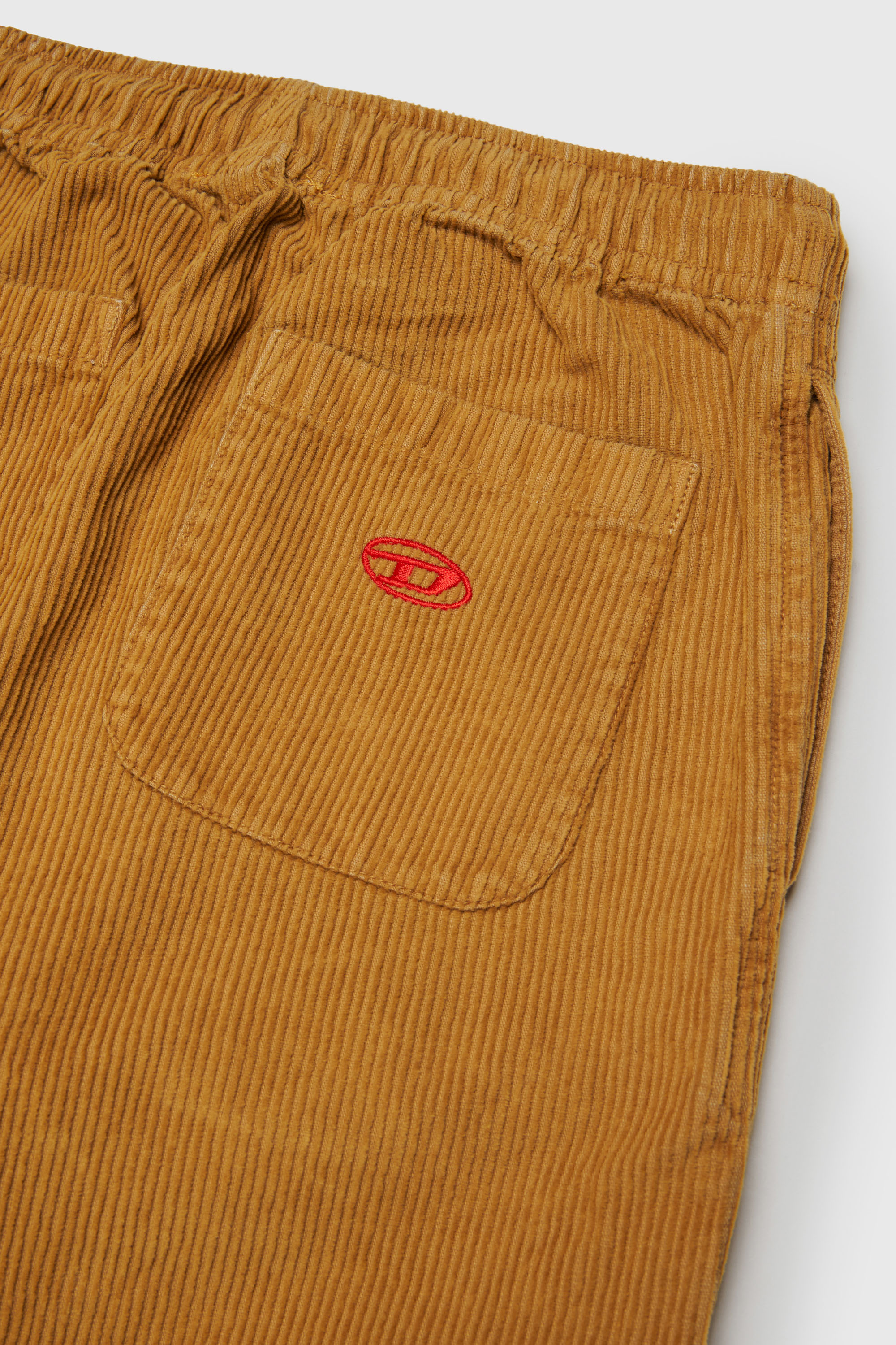 Diesel - PMILL, Pantalon en velours c&ocirc;tel&eacute; avec taille &agrave; coulisse Homme in Marron - 4