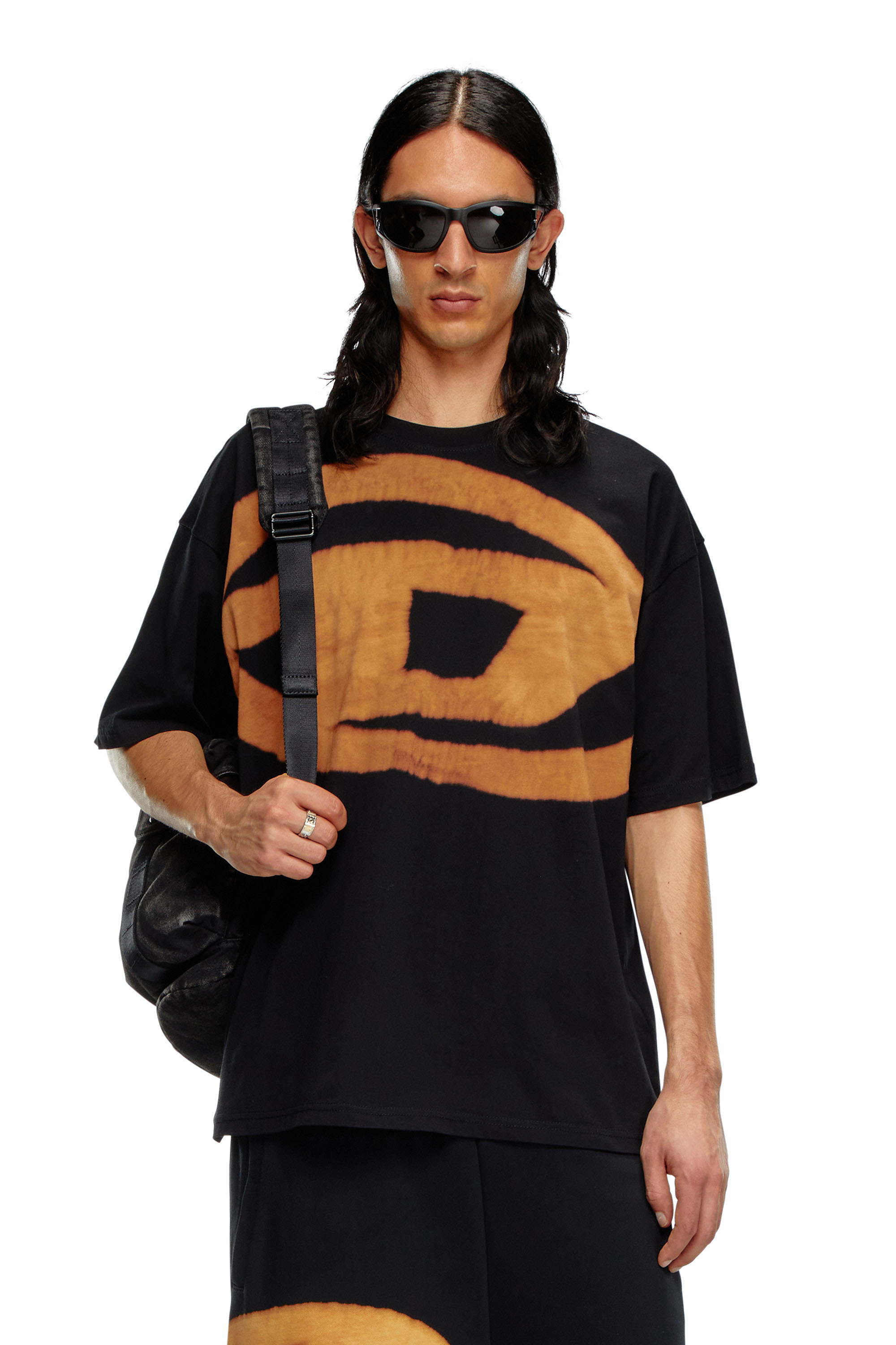 Diesel - T-BOXT-BLEACH, T-shirt avec logo Oval D effet blanchi Homme in Polychrome - 3