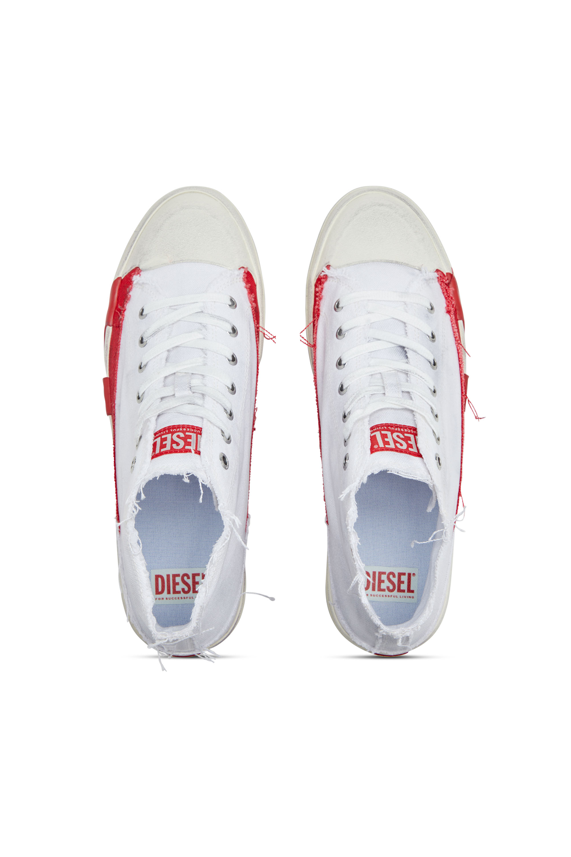 Diesel - S-D-VERSE MID, S-D-Verse-Sneakers montantes en toile à effet sali Homme in Polychrome - 5