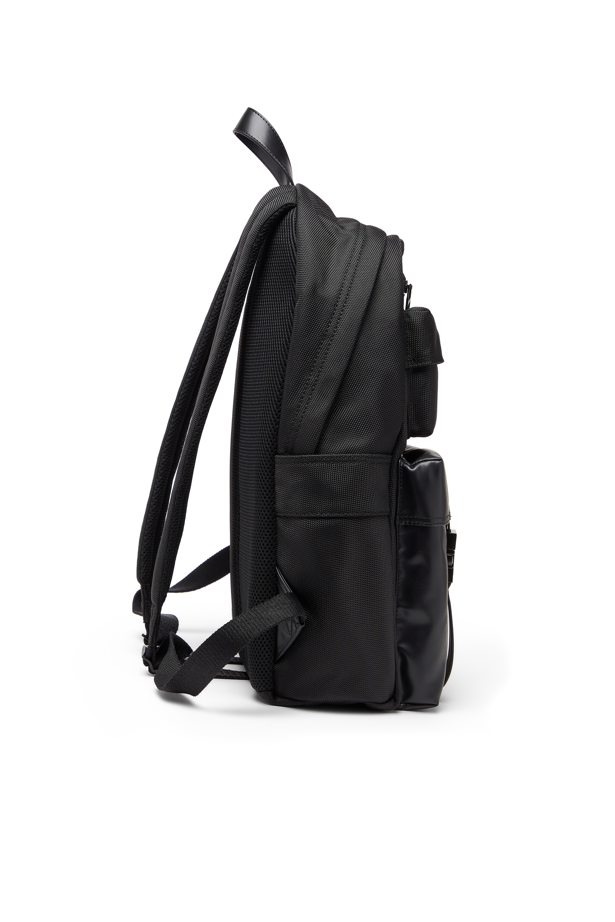 Diesel - MULTI-PKTS BACKPACK X, Multi-Pkts - Sac &agrave; dos en nylon avec poches avant Mixte in Noir - 4