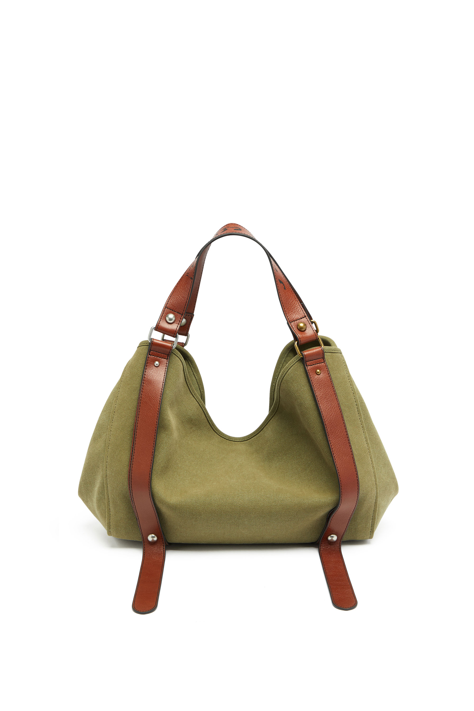 Diesel - D-ONE TOPHANDLE M, D-One-Sac medium &agrave; poign&eacute;e sup&eacute;rieure en toile vieillie Mixte in Vert - 3