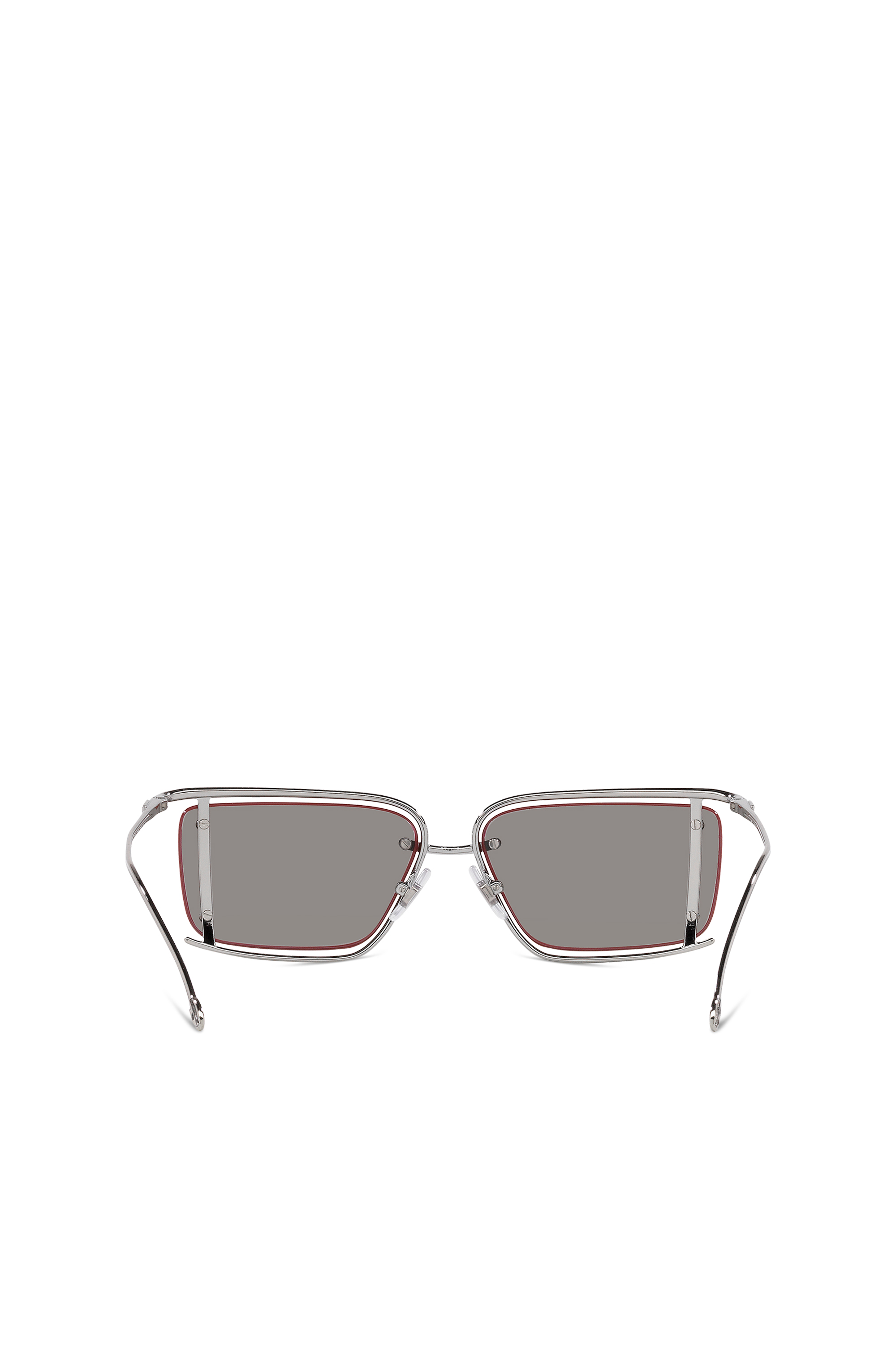 Diesel - 0DL1002, Lunettes de soleil rectangulaires Mixte in Gris argent&eacute; - 3