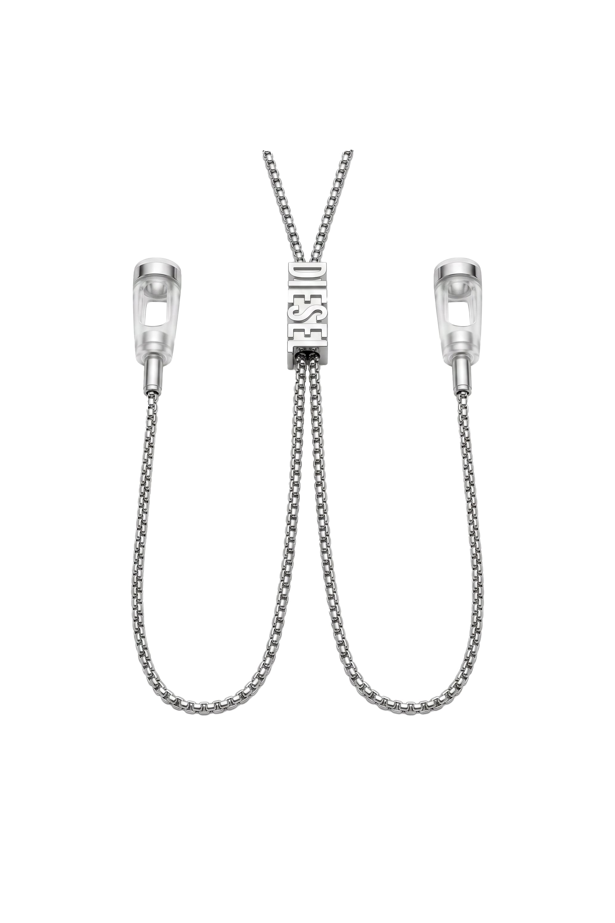 Diesel - 60669 EARBUDS CHAIN EARBUNDS CHAIN, Collier D Chain pour &eacute;couteurs Mixte in Gris argent&eacute; - 2