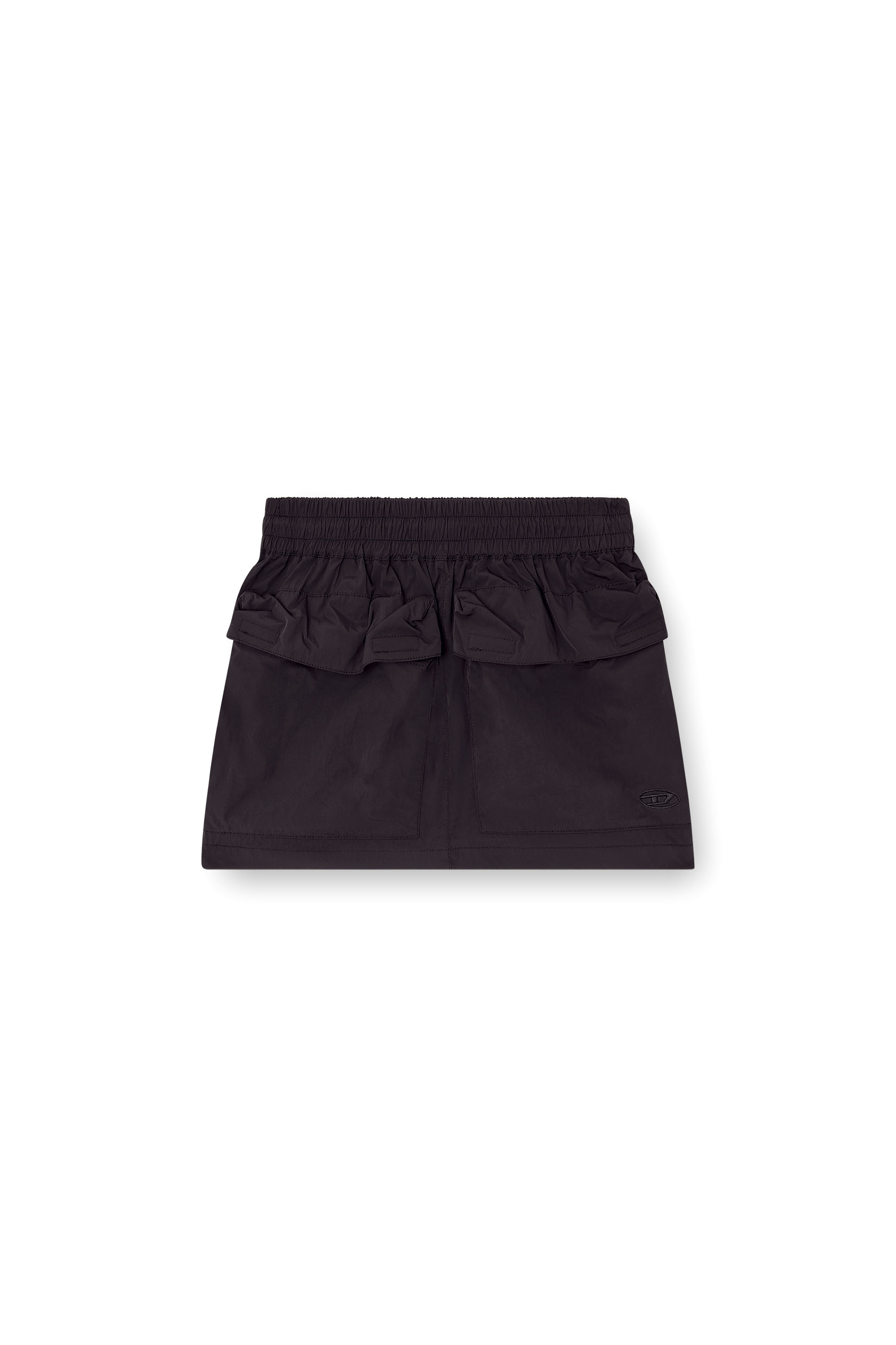 Diesel - O-CEAN, Mini-jupe froissée avec poches utility Femme in Noir - 3