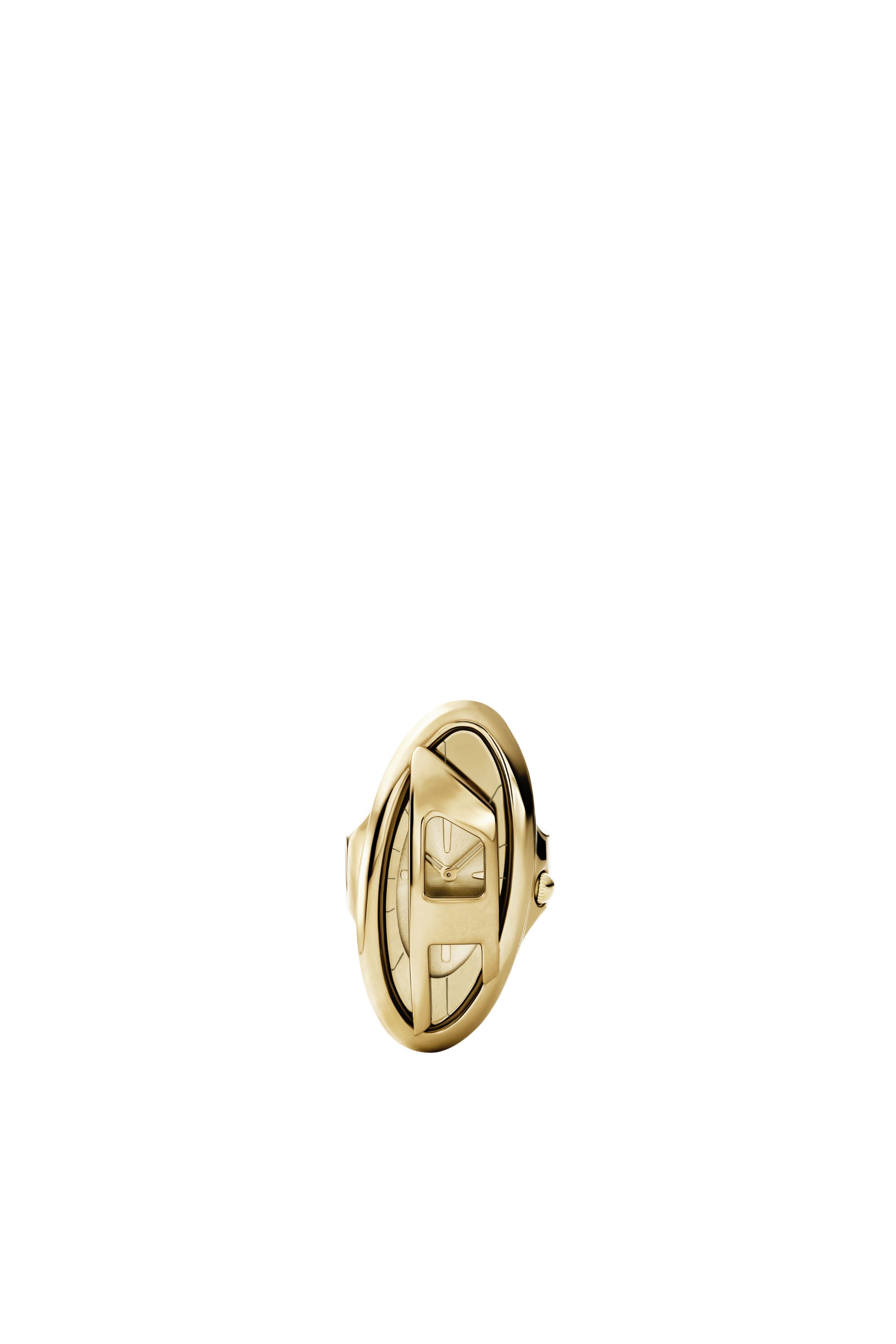 Diesel - DZ5626 WATCH, Bague montre D-Era en acier inoxydable doré Femme in Doré - 2