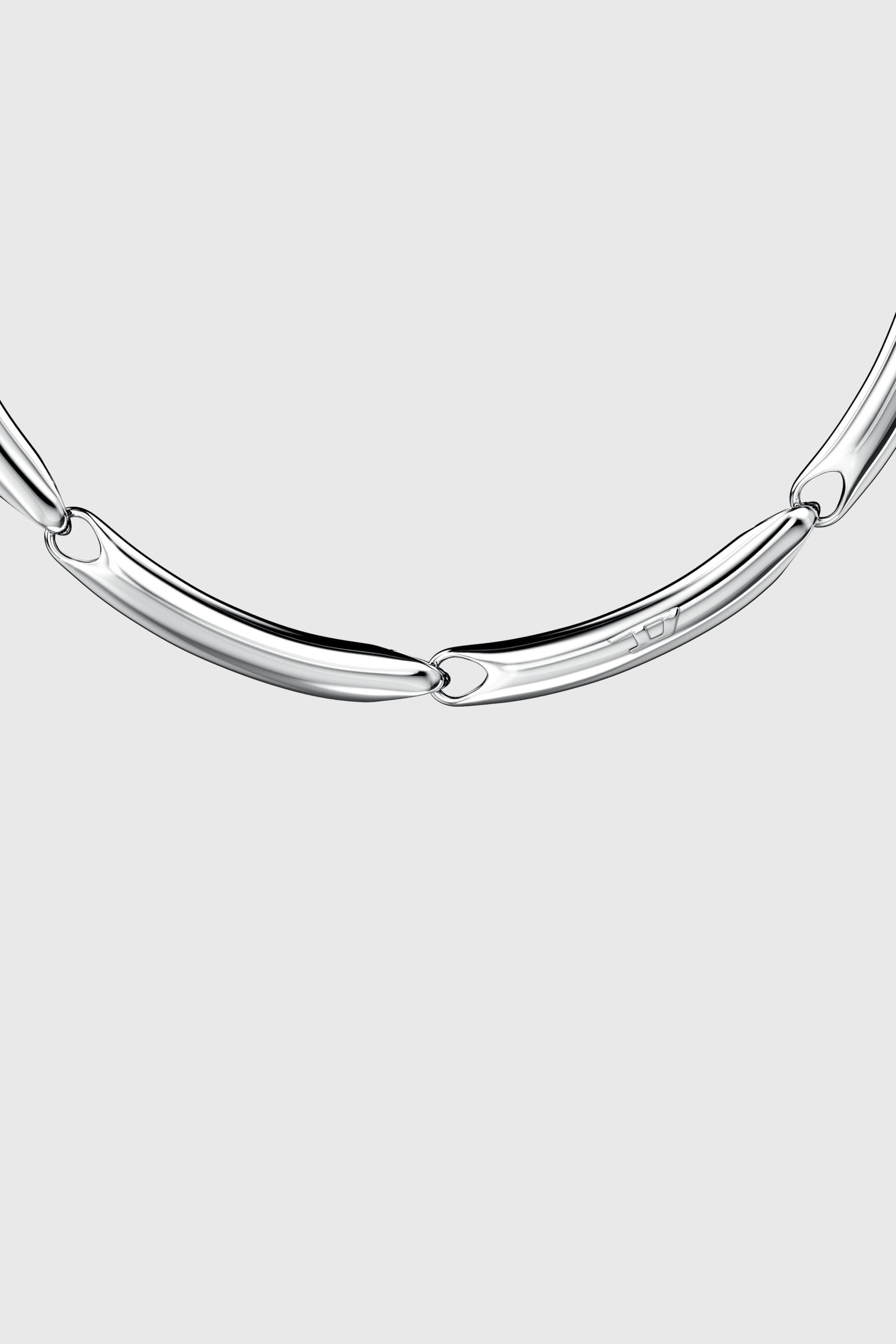 Diesel - DX1697040 JEWELLERY, Collier cha&icirc;ne en acier inoxydable Mixte in Gris argent&eacute; - 2