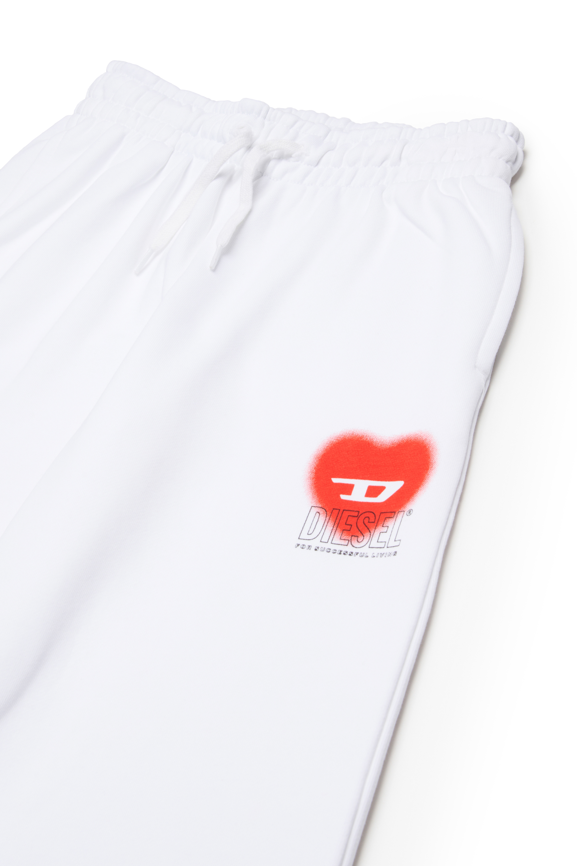 Diesel - PCUORE, Pantalon de surv&ecirc;tement avec graphique de c&oelig;ur D Femme in Blanc - 3