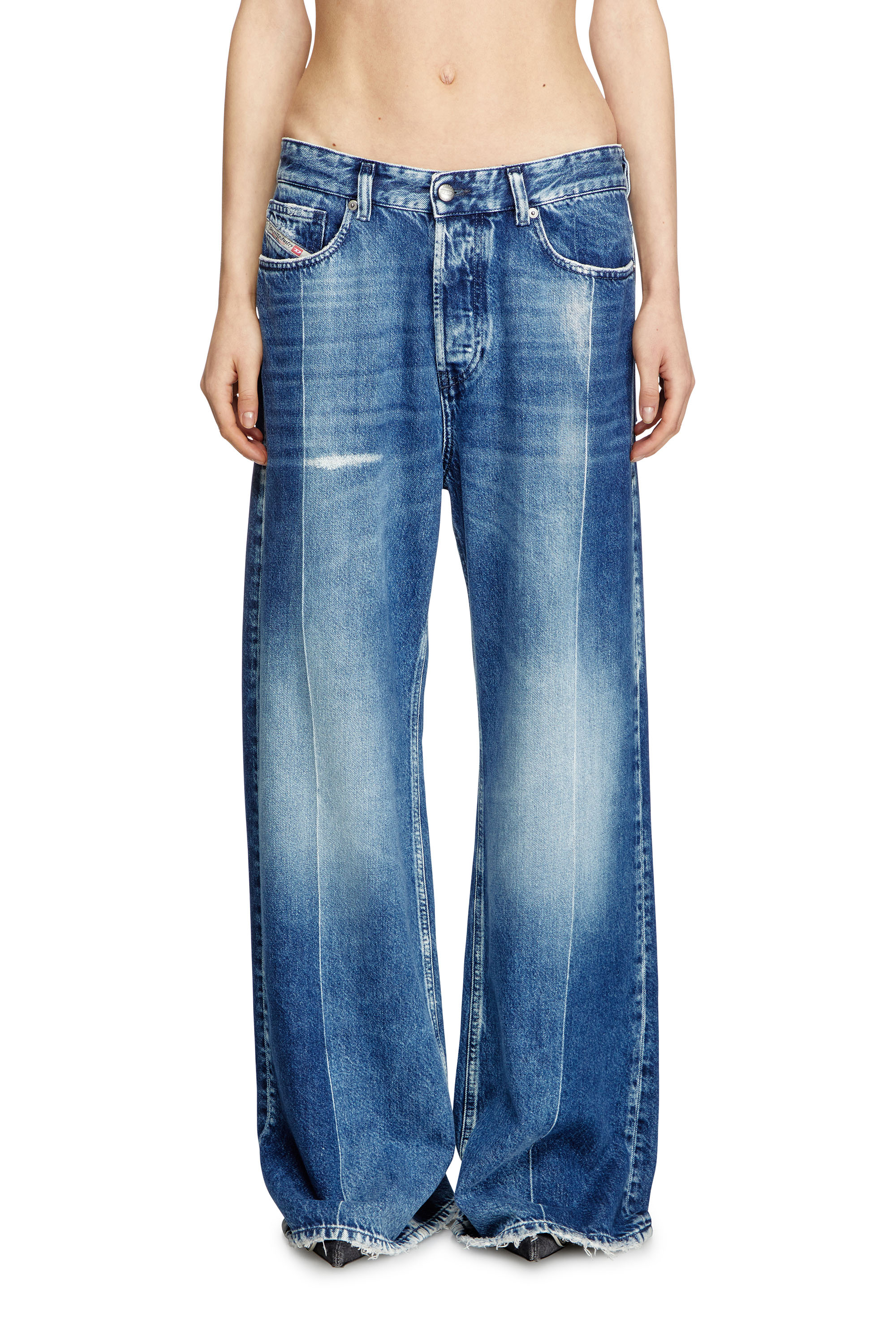 Diesel - Relaxed Jeans 1996 D-Sire 09L48 Femme, Bleu moyen - Image 3