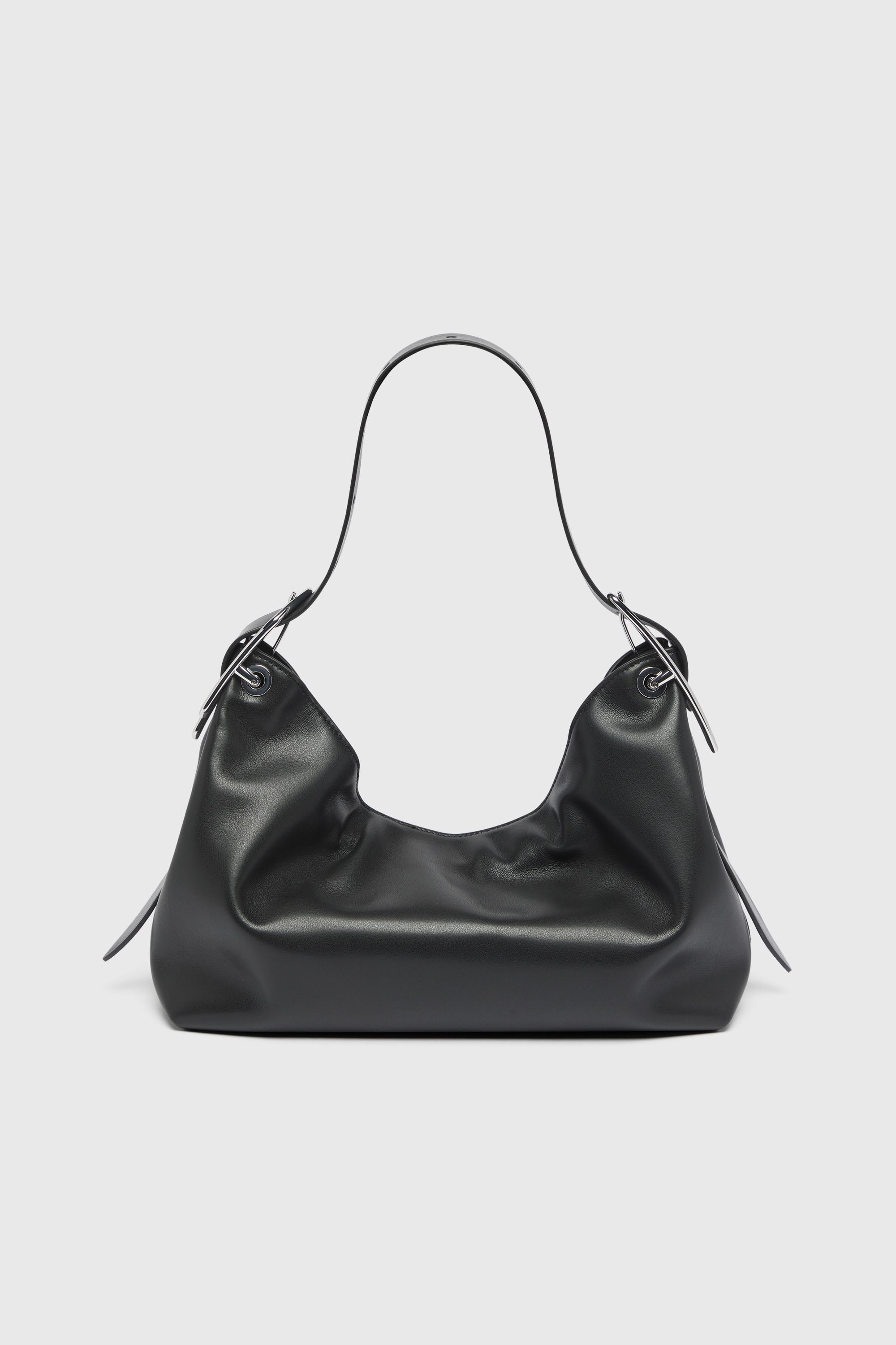 Diesel - D-LINE HOBO S, D-Line-Sac &agrave; bandouli&egrave;re en cuir Femme in Noir - 3