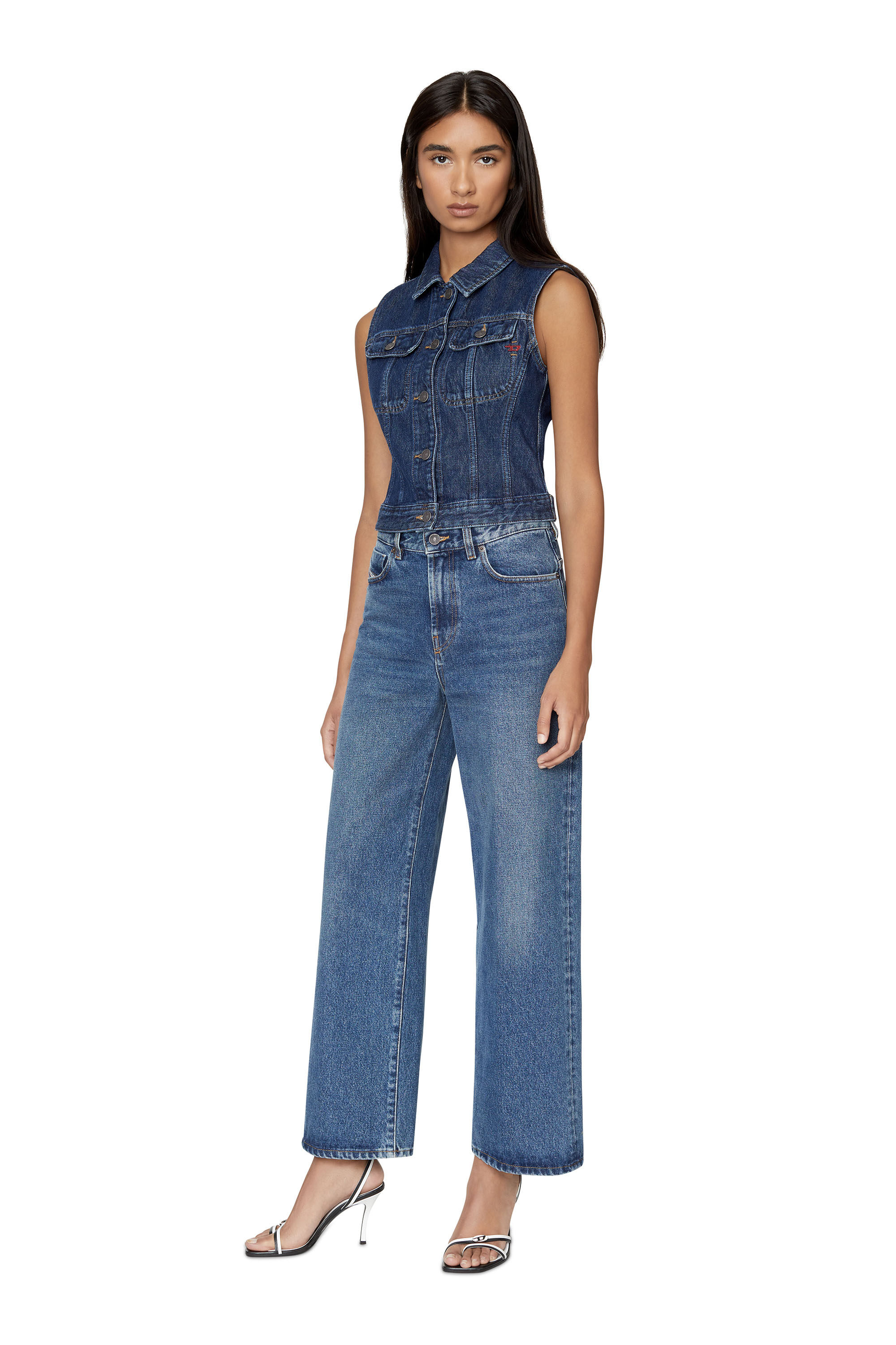 Diesel - 2000 WIDEE 007E5 Bootcut and Flare Jeans, Bleu moyen - Image 5