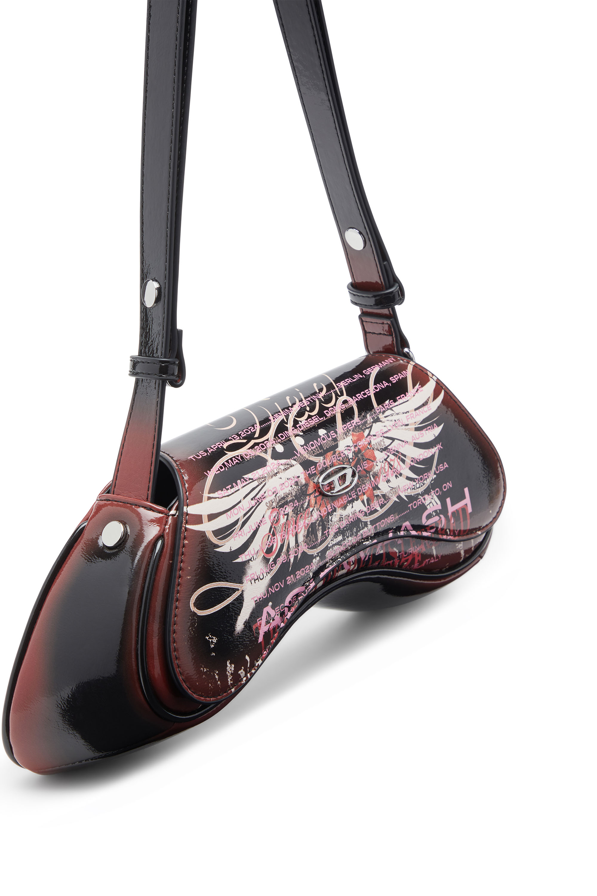 Diesel - PLAY CROSSBODY, Play-Sac à bandoulière en PU glossy imprimé Femme in Polychrome - 5