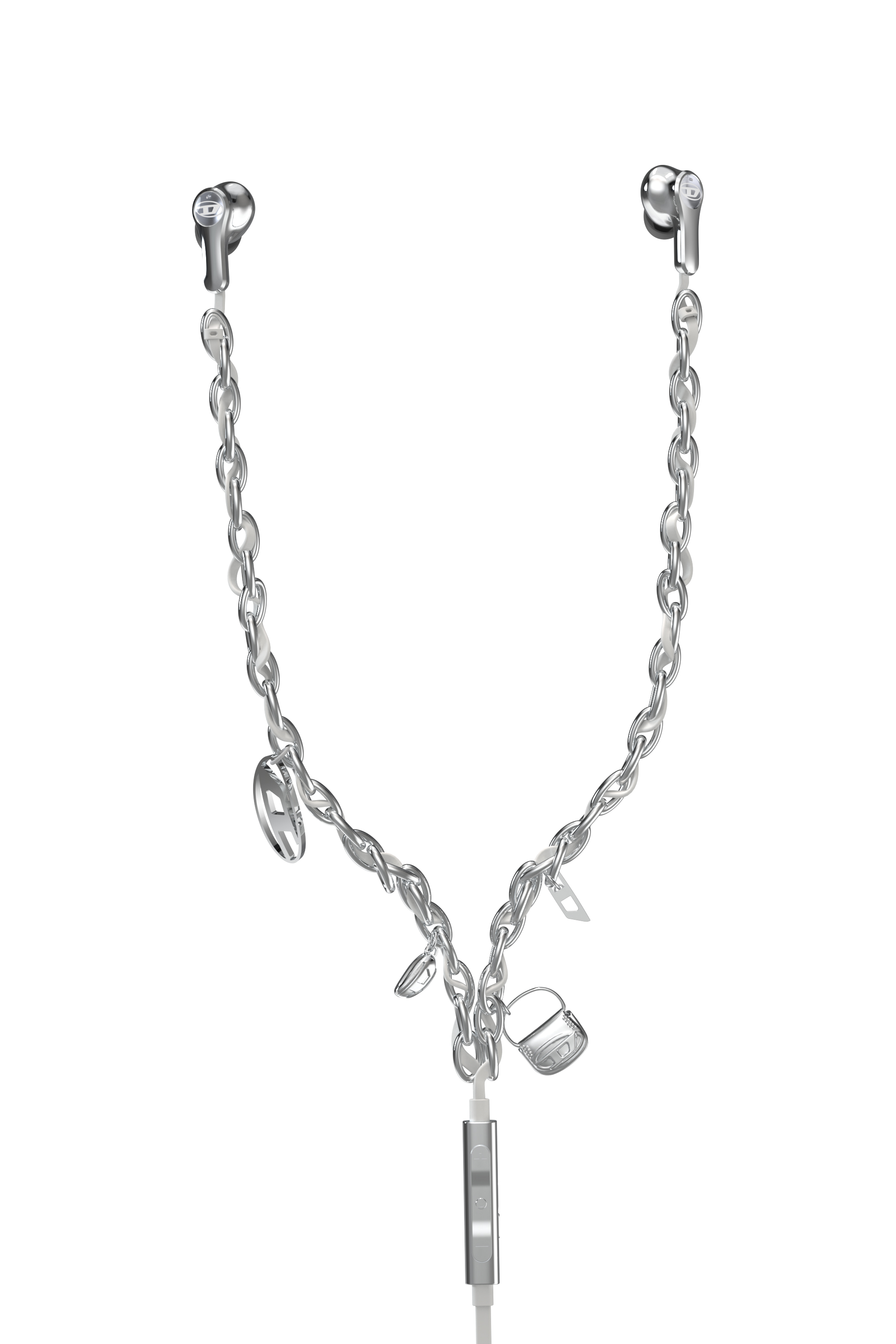 Diesel - 60458  WIRED EARBUDS WIRED EARBUDS, &Eacute;couteurs filaires et charms Mixte in Gris argent&eacute; - 2