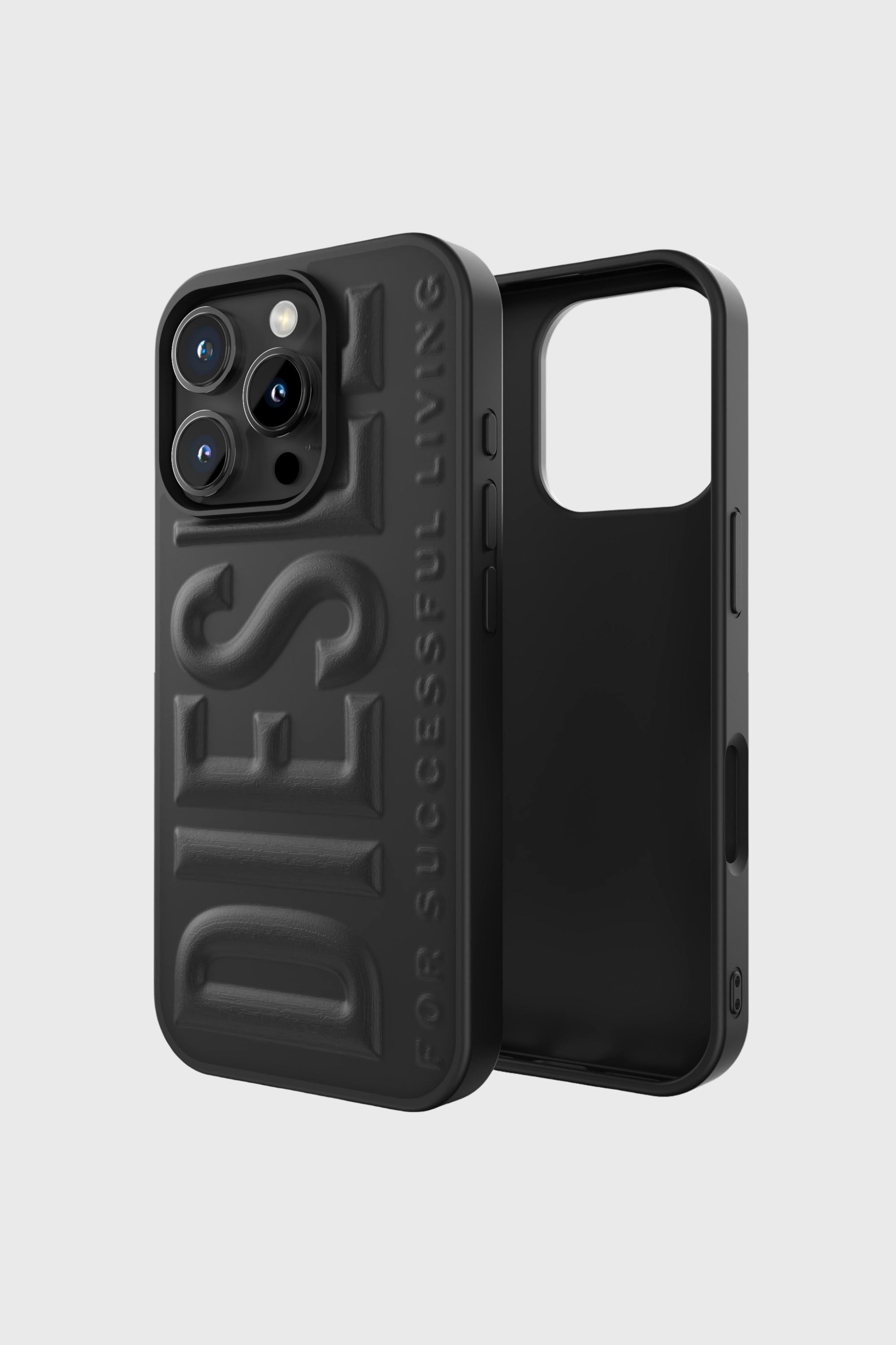 Diesel - 60210  MOULDED CASE, Unisex's 3D Biscotto Case for iP 16 Pro in Black - 2