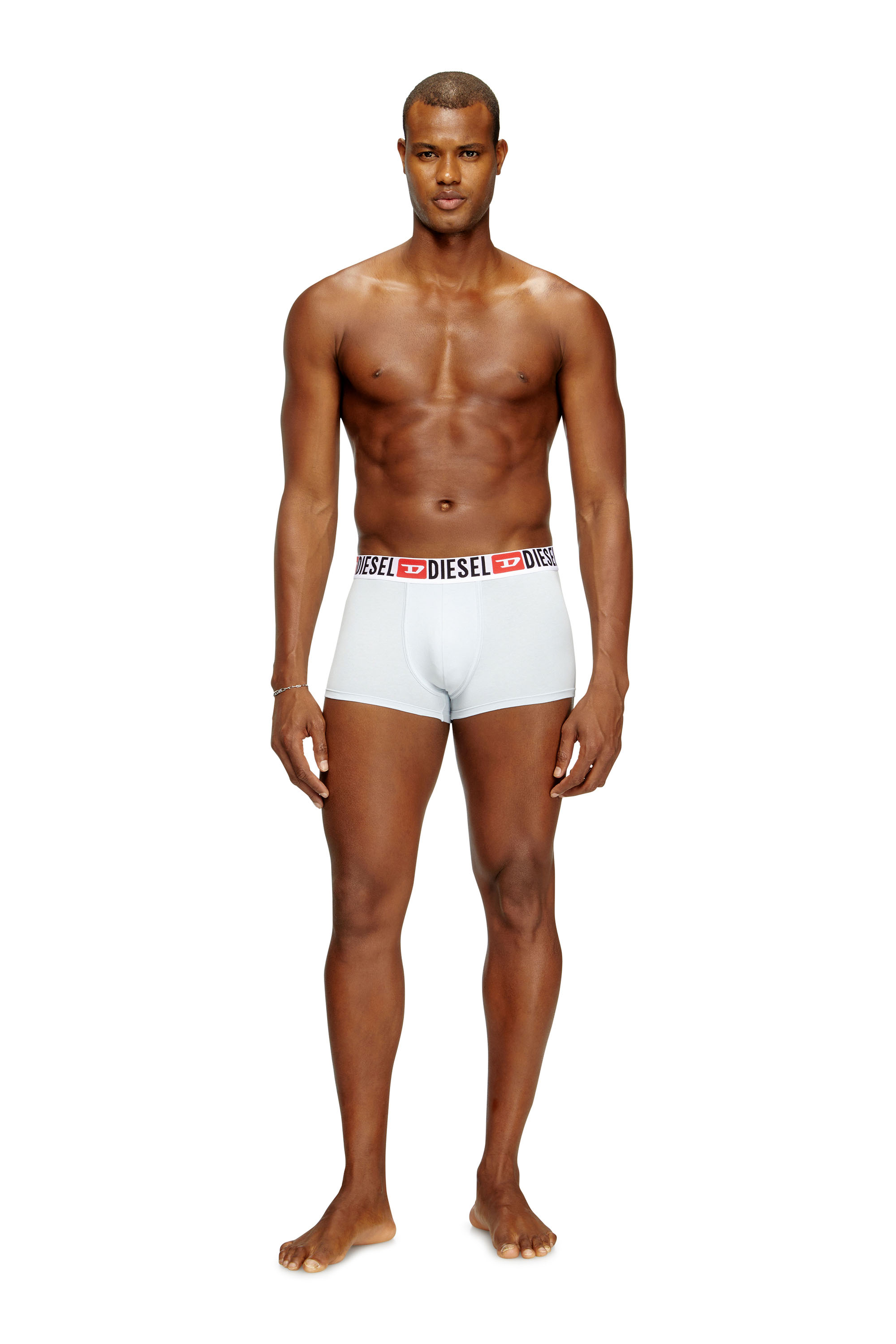 Diesel - UMBX-DAMIENTHREEPACK, Lot de trois boxers avec taille ornée du logo sur toute la surface Homme in Blanc - 1
