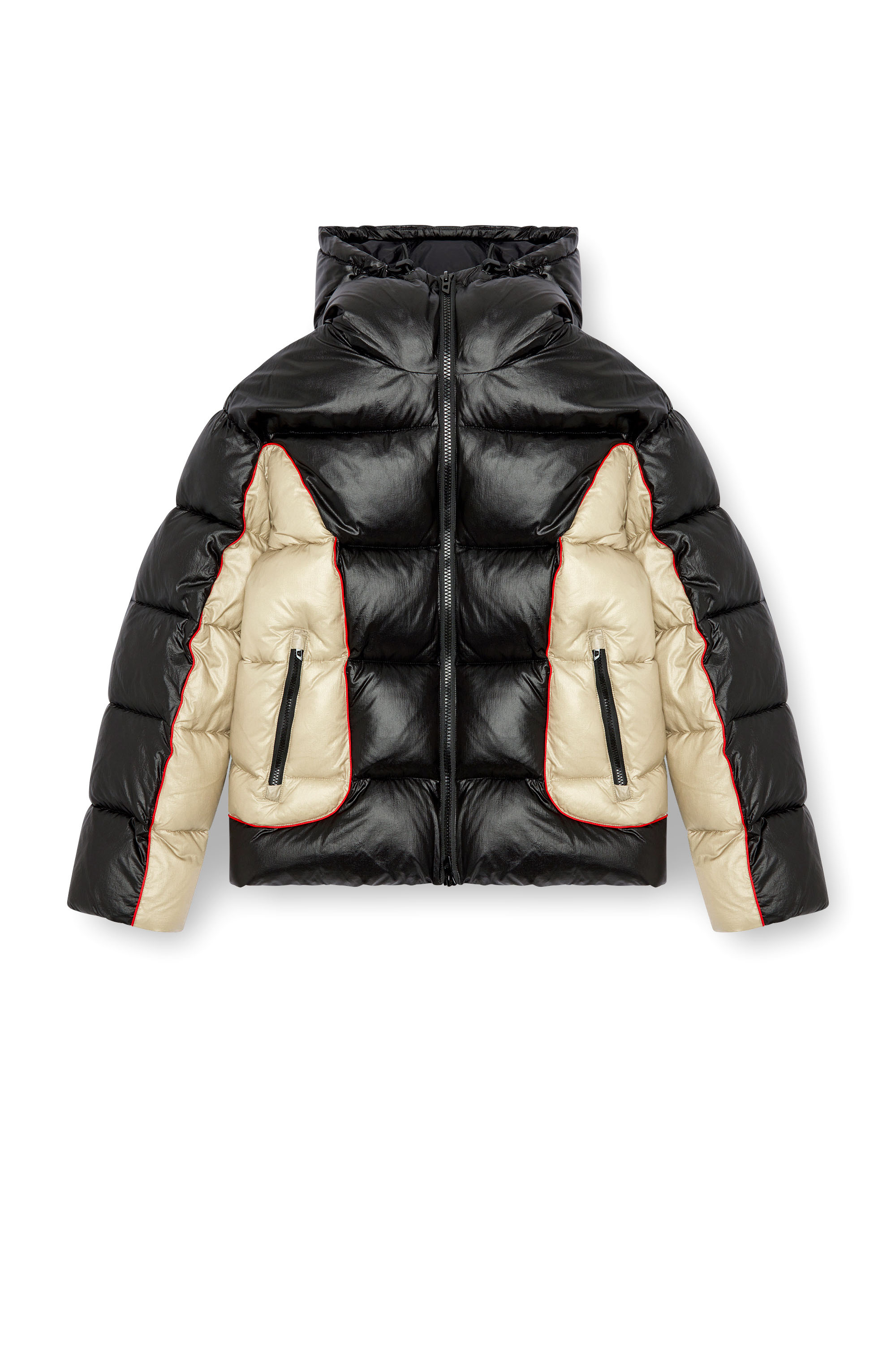 Diesel - W-OSTEND, Veste doudoune &agrave; capuche en ripstop brillant Homme in Polychrome - 3