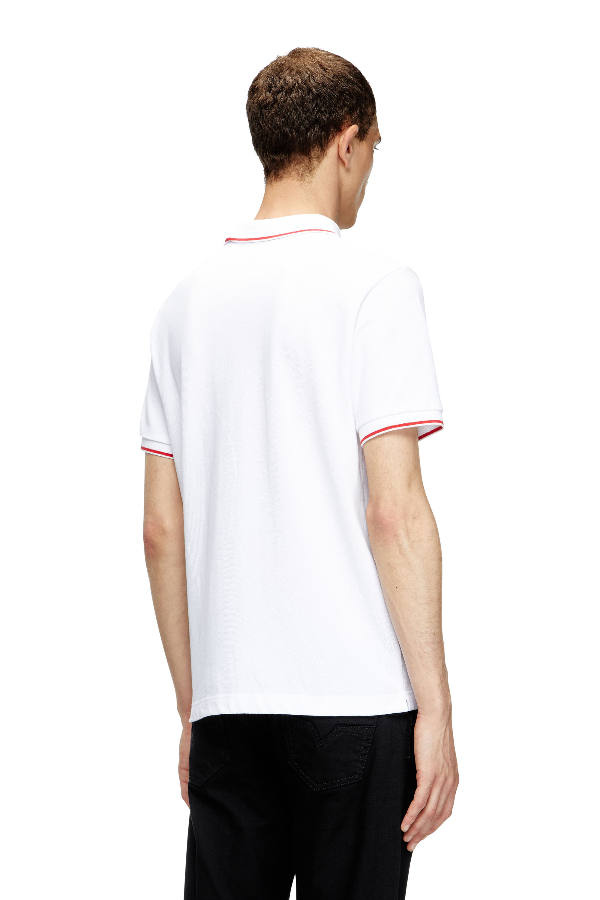 Diesel - T-FERRY-MICRODIV, Polo avec micro broderie Diesel Homme in Blanc - 4