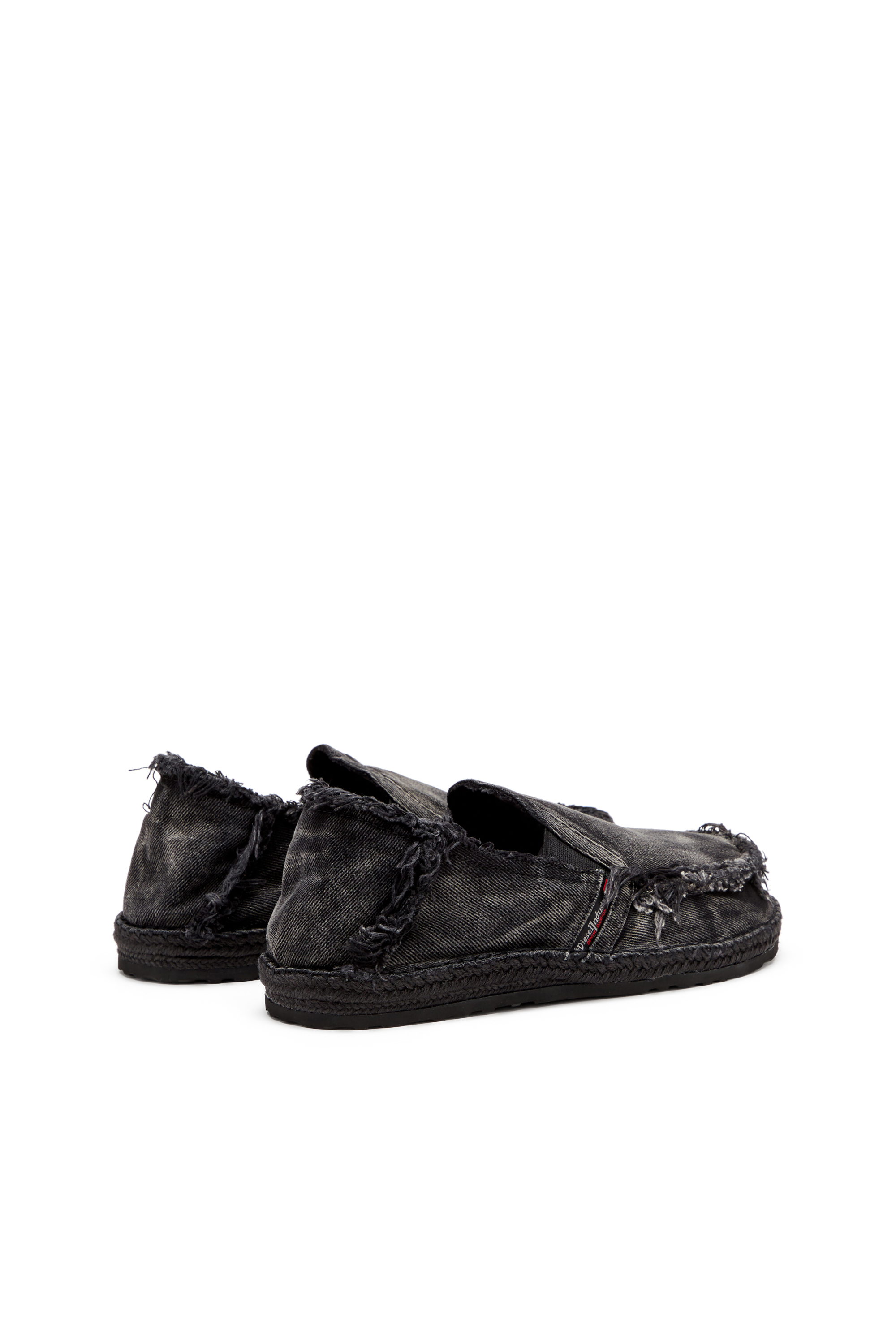 Diesel - D-LUKAS ESP, D-Lukas-Mocassins espadrilles en denim vieilli Homme in Noir - 3