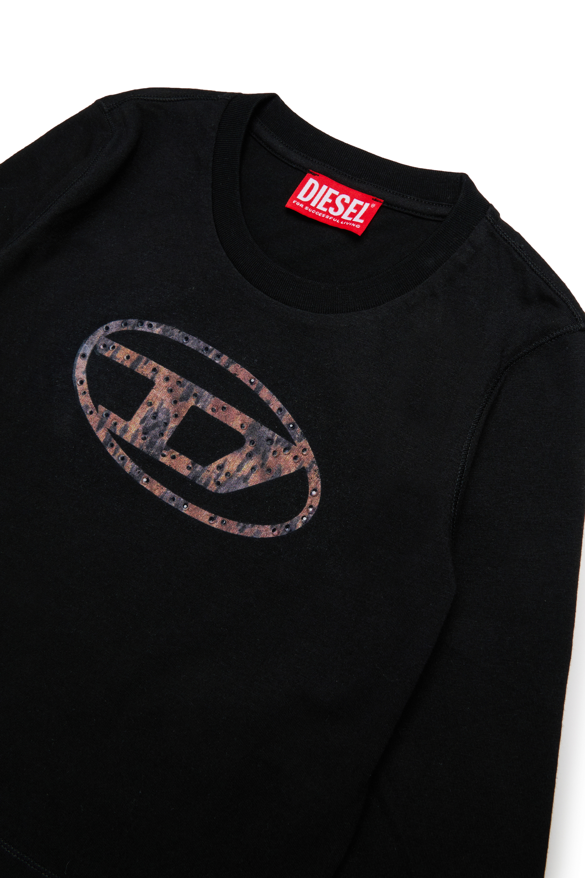 Diesel - TDOLSY, T-shirt à manches longues en coton Femme in Noir - 3
