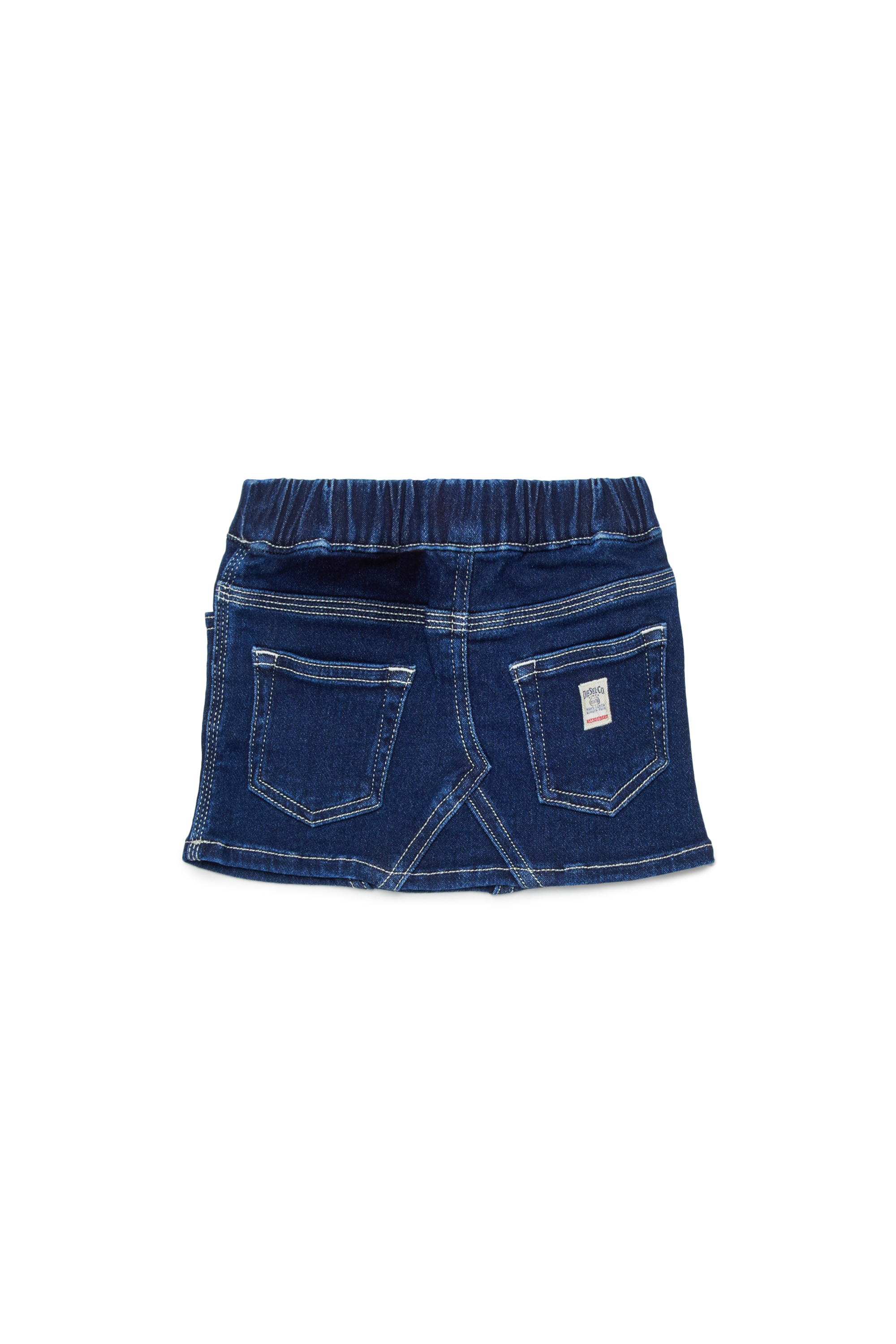 Diesel - GIRRYB JJJ, Jupe JoggJeans avec surpiq&ucirc;res contrastantes Femme in Bleu - 2