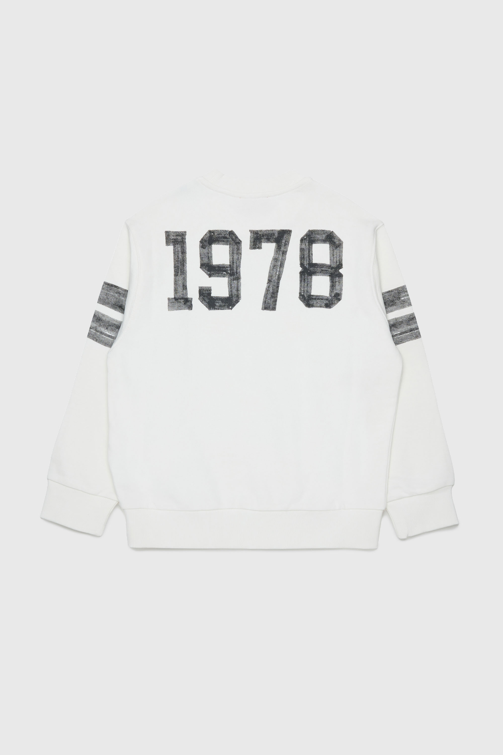 Diesel - SBAND OVER, Man's Sweatshirt with collegiate-style logo prints in White - 2