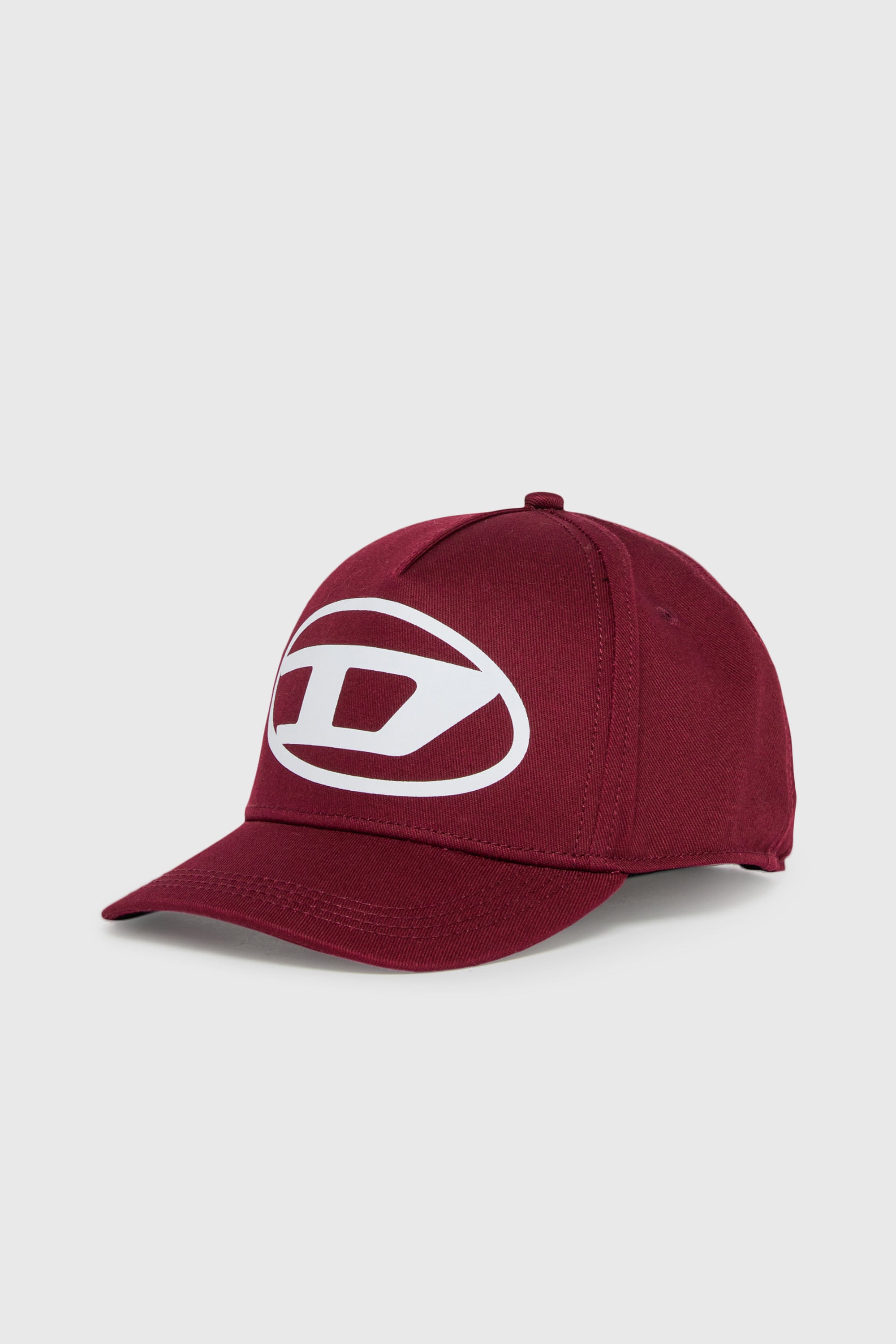 Diesel - FLIMO, Casquette de baseball avec imprim&eacute; logo Oval D Homme in Rouge - 1