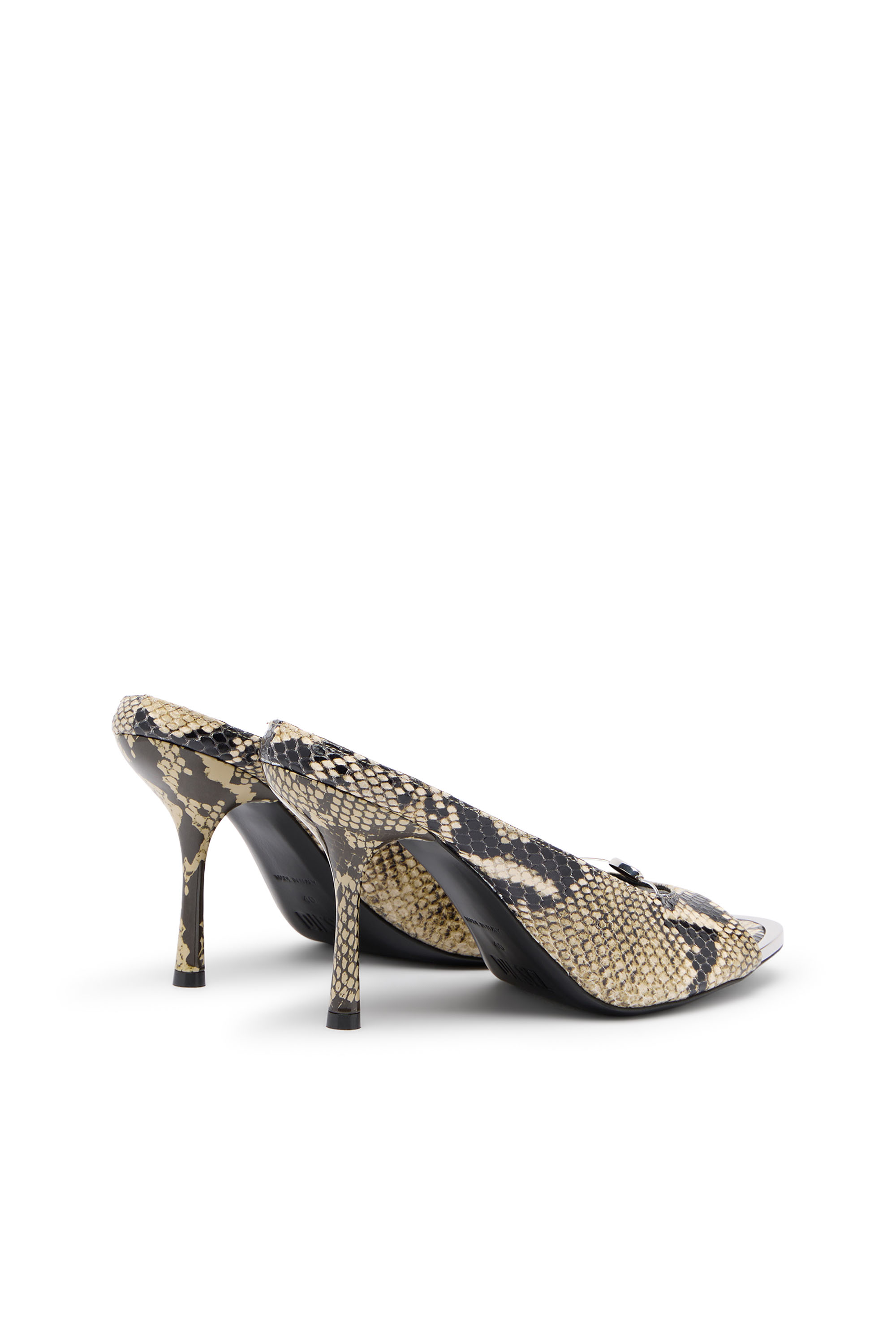 Diesel - D-DIAM'S SA 90, D-Diam&rsquo;s-Mule en cuir huate &agrave; talon haut avec ovale D flottant Femme in ToBeDefined - 3