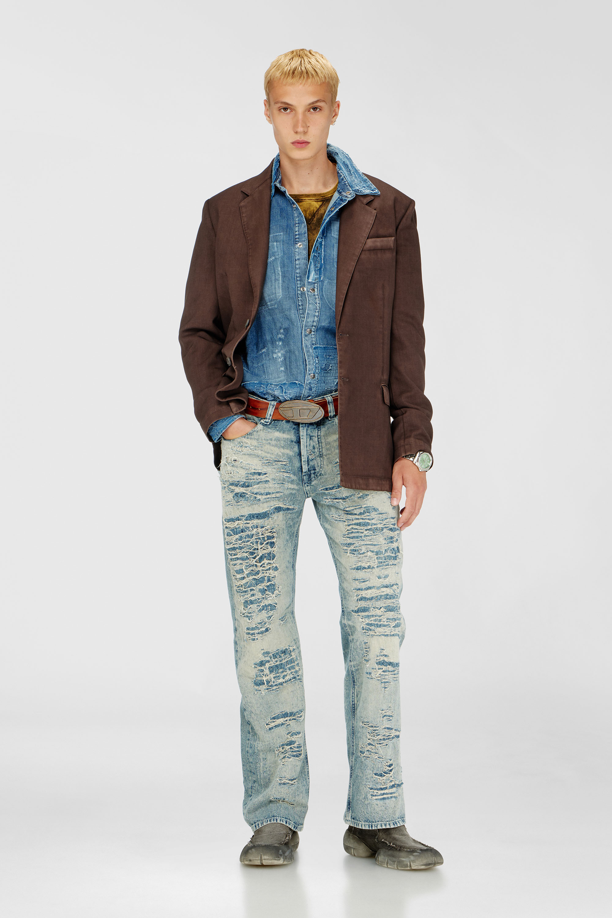 Diesel - Relaxed Jeans 1980 D-Eeper 068YM Homme, Bleu moyen - Image 1