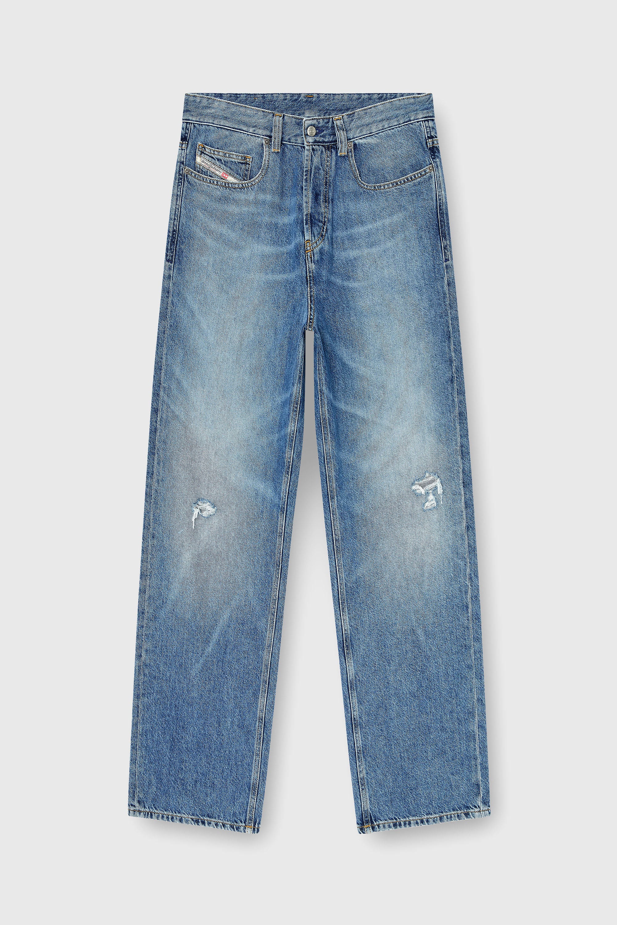 Diesel - Relaxed Jeans 2001 D-Macro 09P61 Homme, Bleu moyen - Image 2