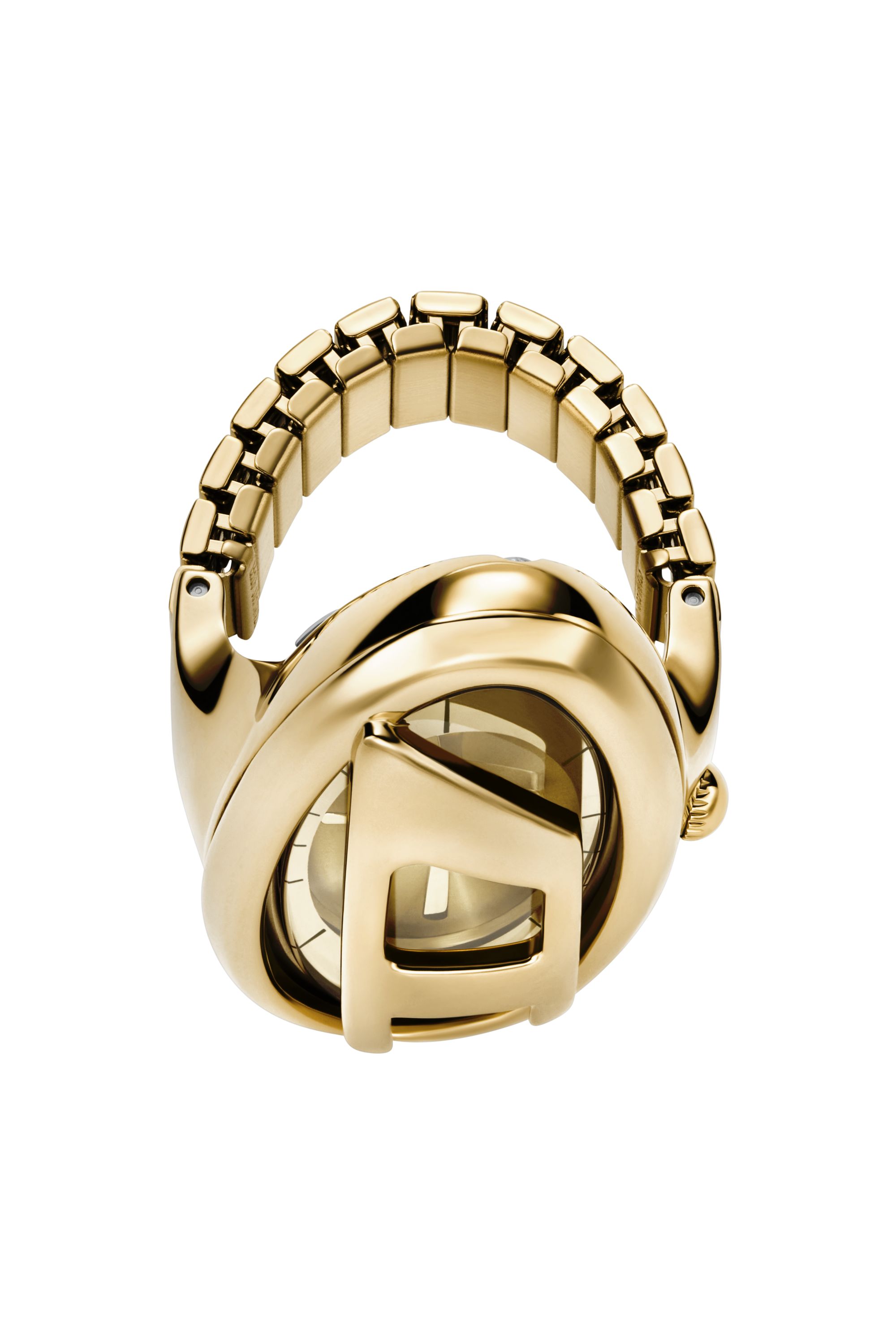 Diesel - DZ5626 WATCH, Bague montre D-Era en acier inoxydable doré Femme in Doré - 3