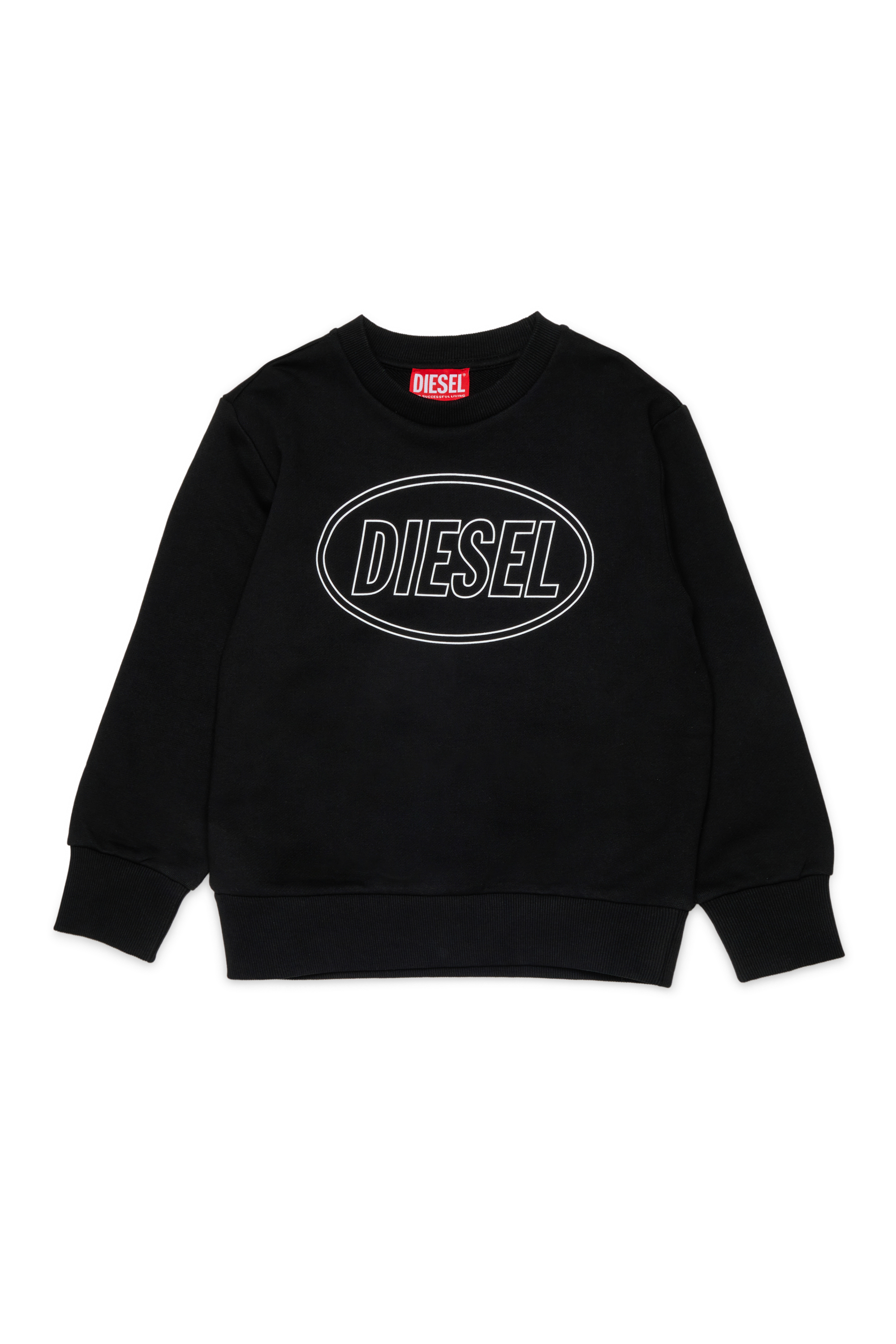Diesel - SCIRCLE OVER, Sweat-shirt avec imprim&eacute; logo Homme in Noir - 1