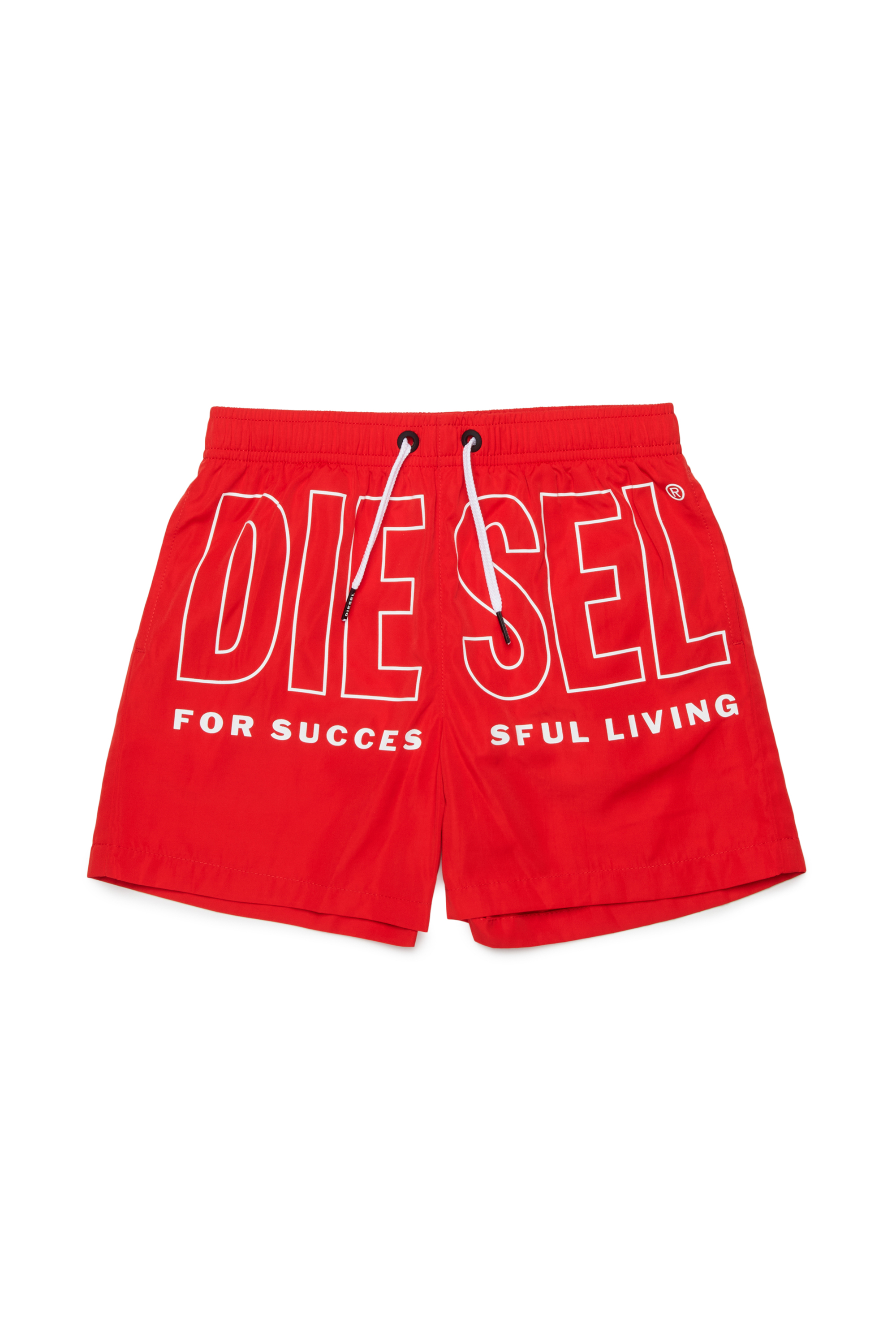 Diesel - MIDIT, Short de bain avec maxi logo Homme in Rouge - 1