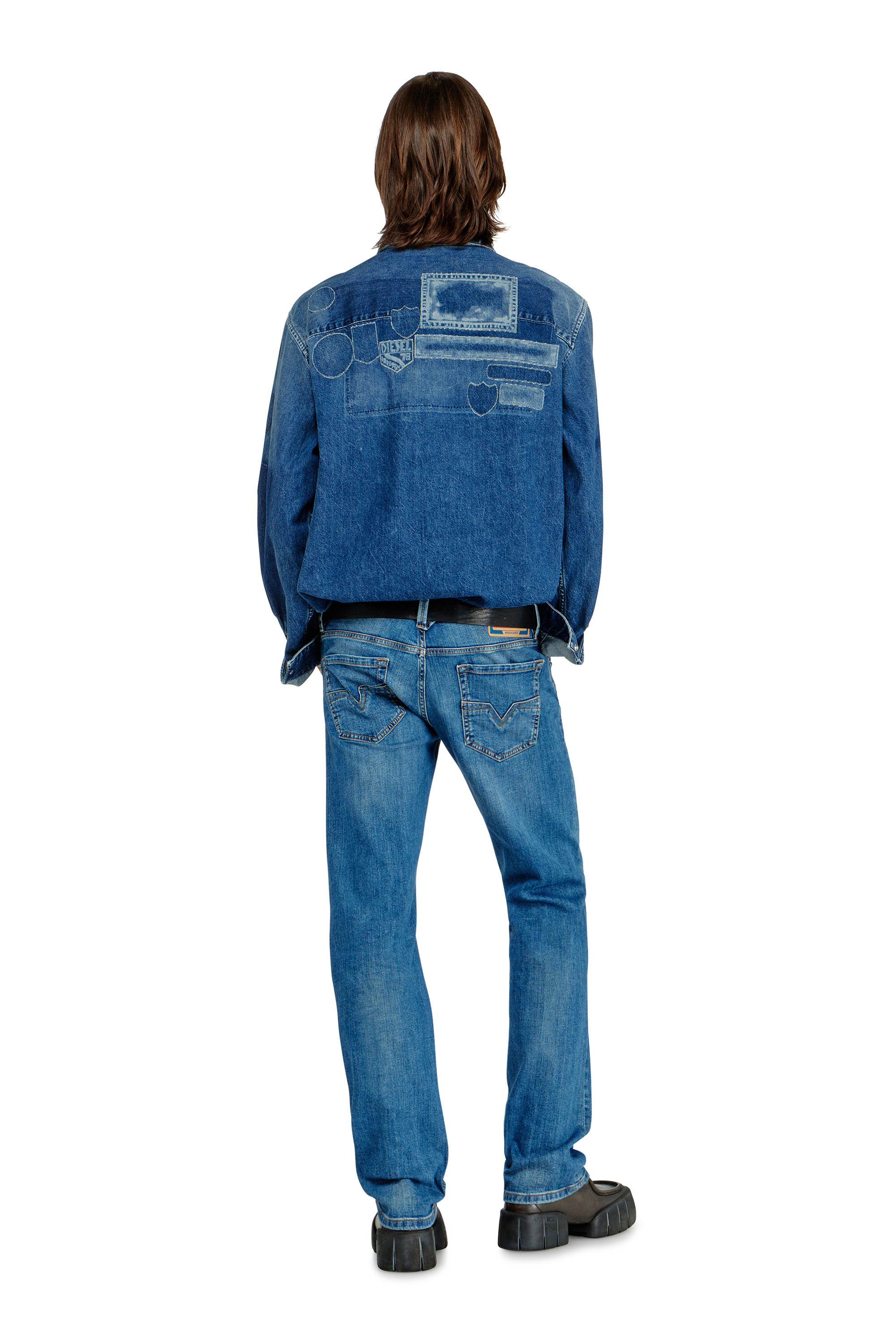 Diesel - Regular Jeans 1985 Larkee 0KIAL Homme, Bleu Clair - Image 3