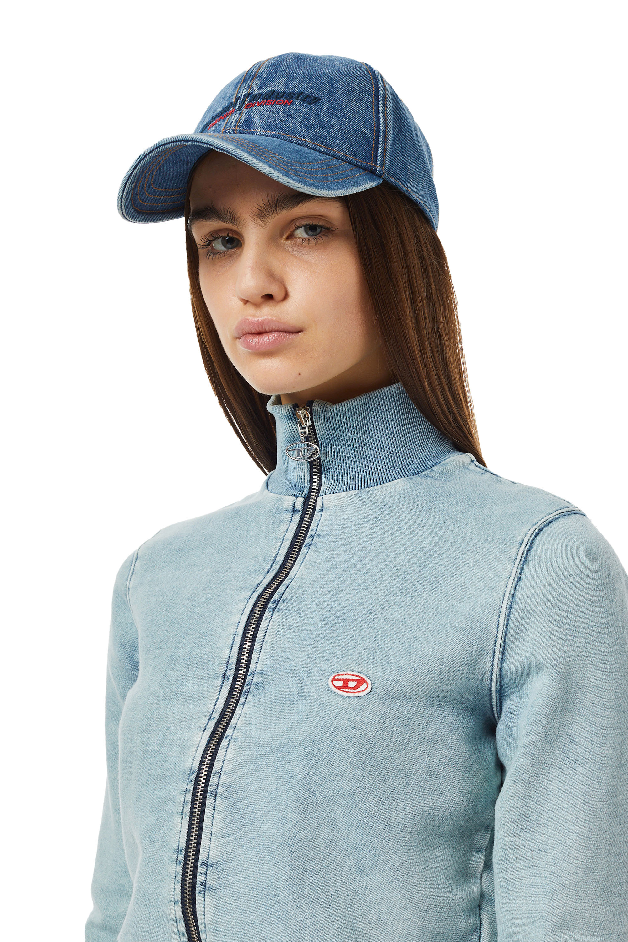 Diesel - D-EMY TRACK DENIM SWEATSHIRT, Bleu Clair - Image 5