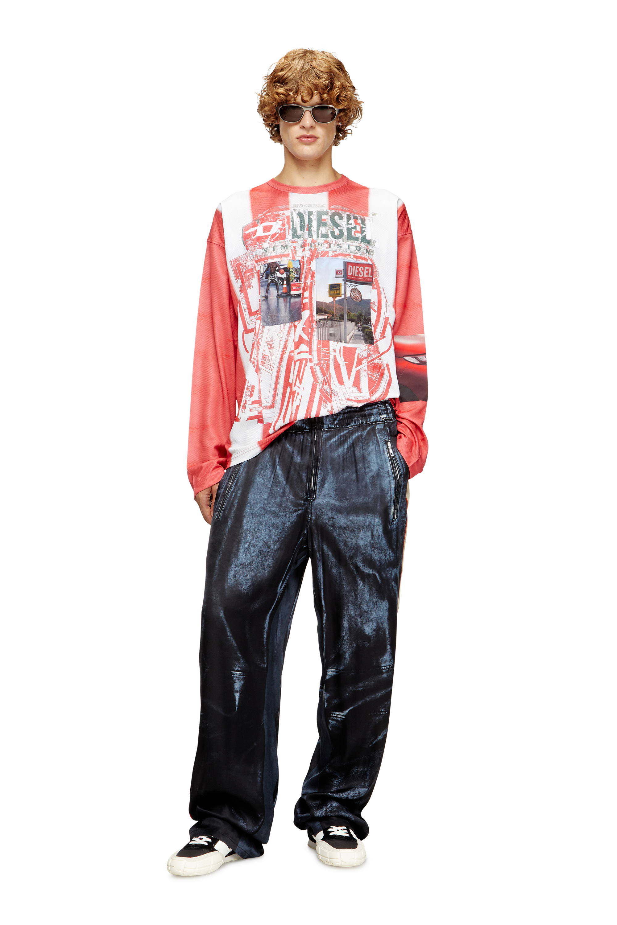 Diesel - S-PAGODHA LOW, S-Pagodha-Sneakers en cuir, suède et tissu indéchirable Homme in Polychrome - 2