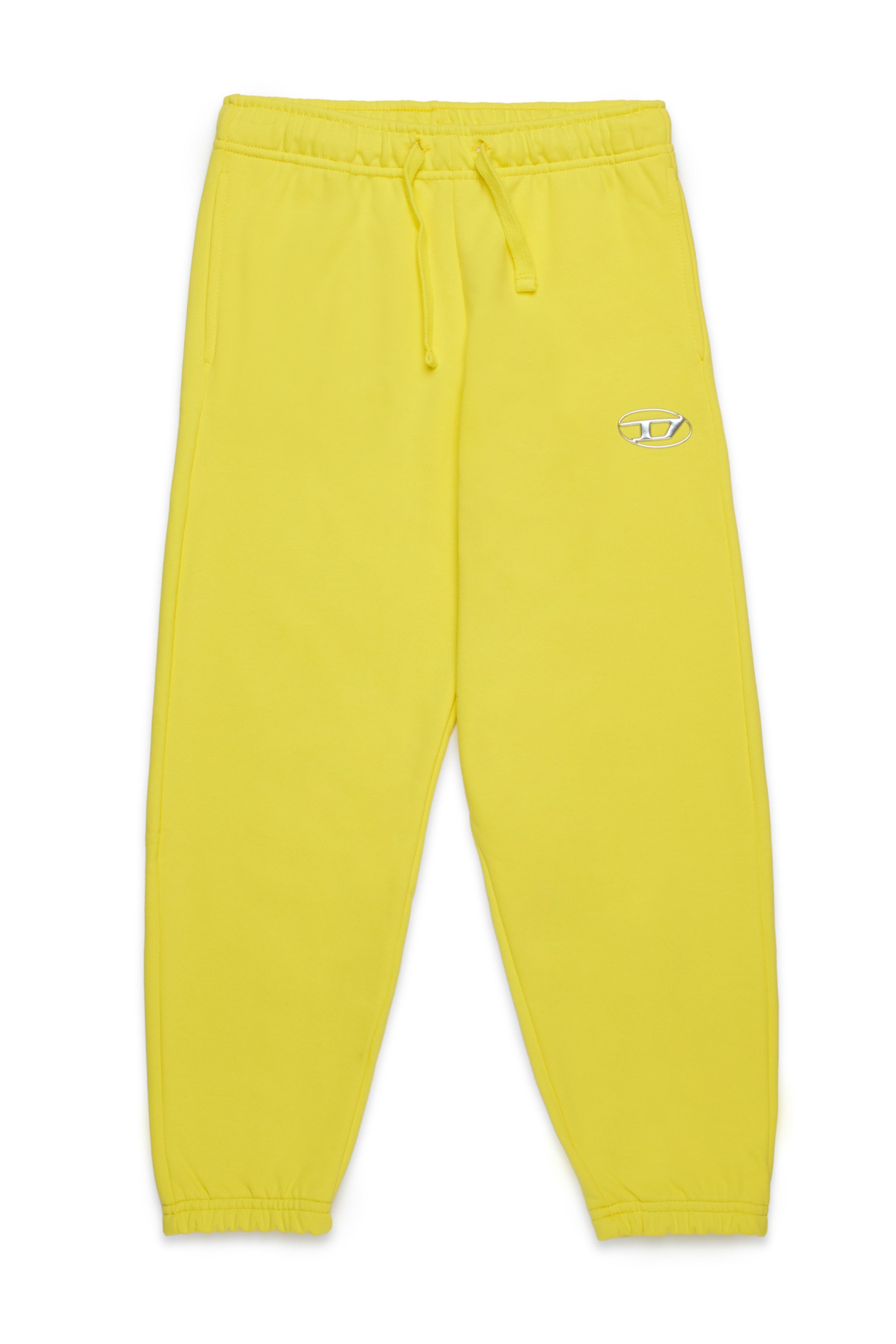 Diesel - PMACIS, Pantalon de survêtement avec logo Oval D effet métal Homme in Jaune - 1