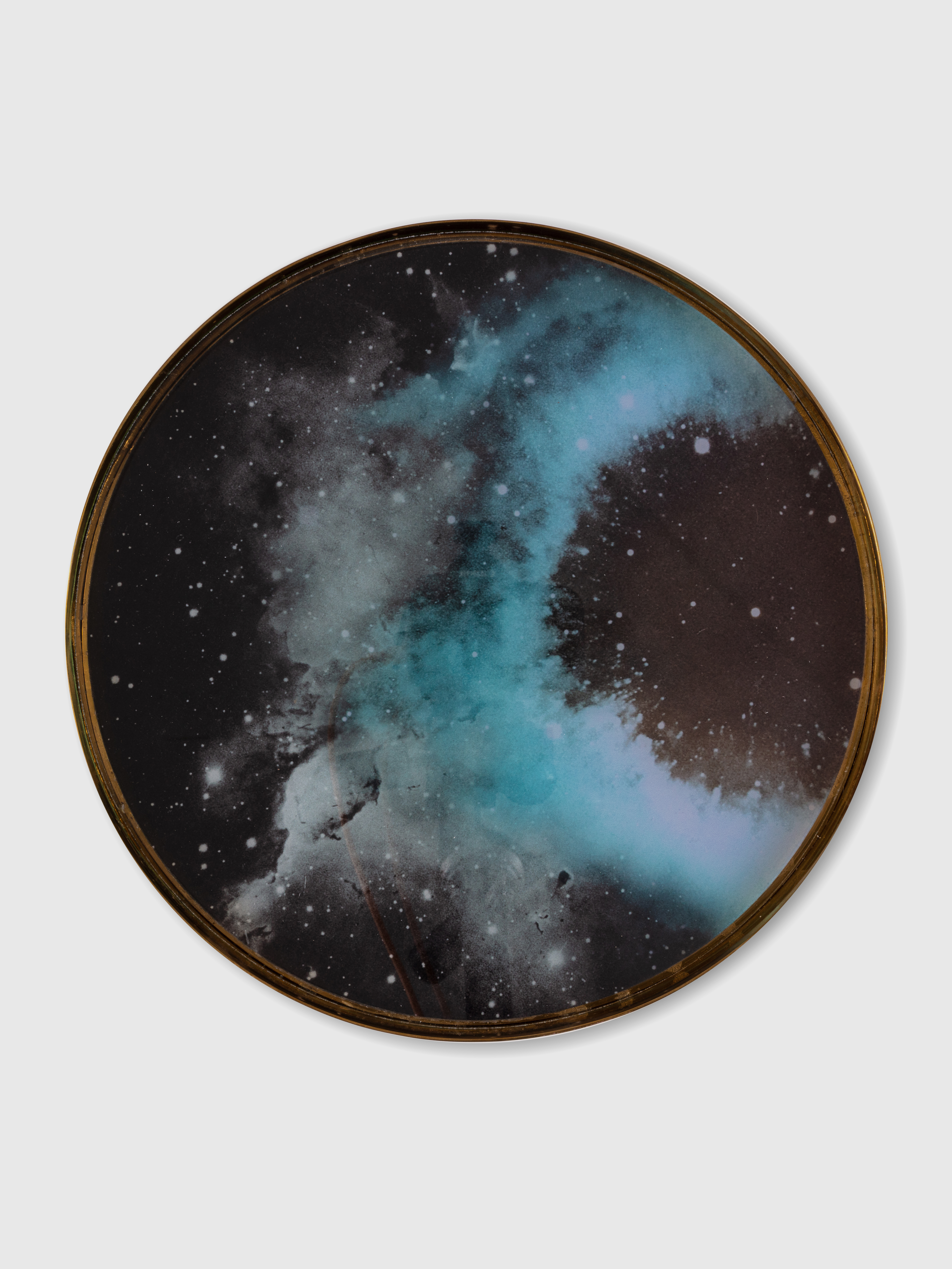 Diesel - 10850, Unisex's Tray in brass and glass "Cosmic Collection" -Nebulosa in Gold/Black - 2